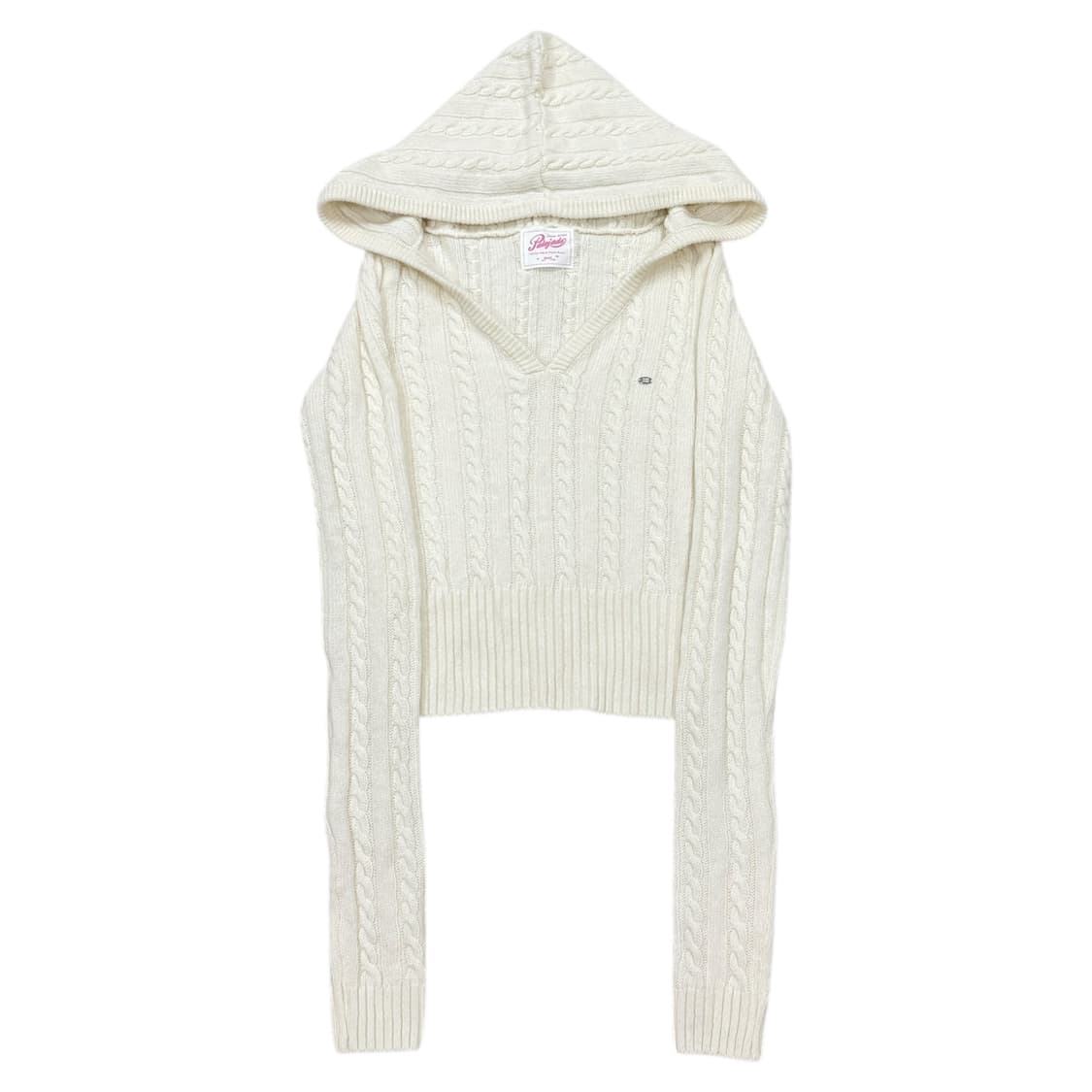페일제이드 케이블 브이넥 후디드 니트 후드티 상품이미지1