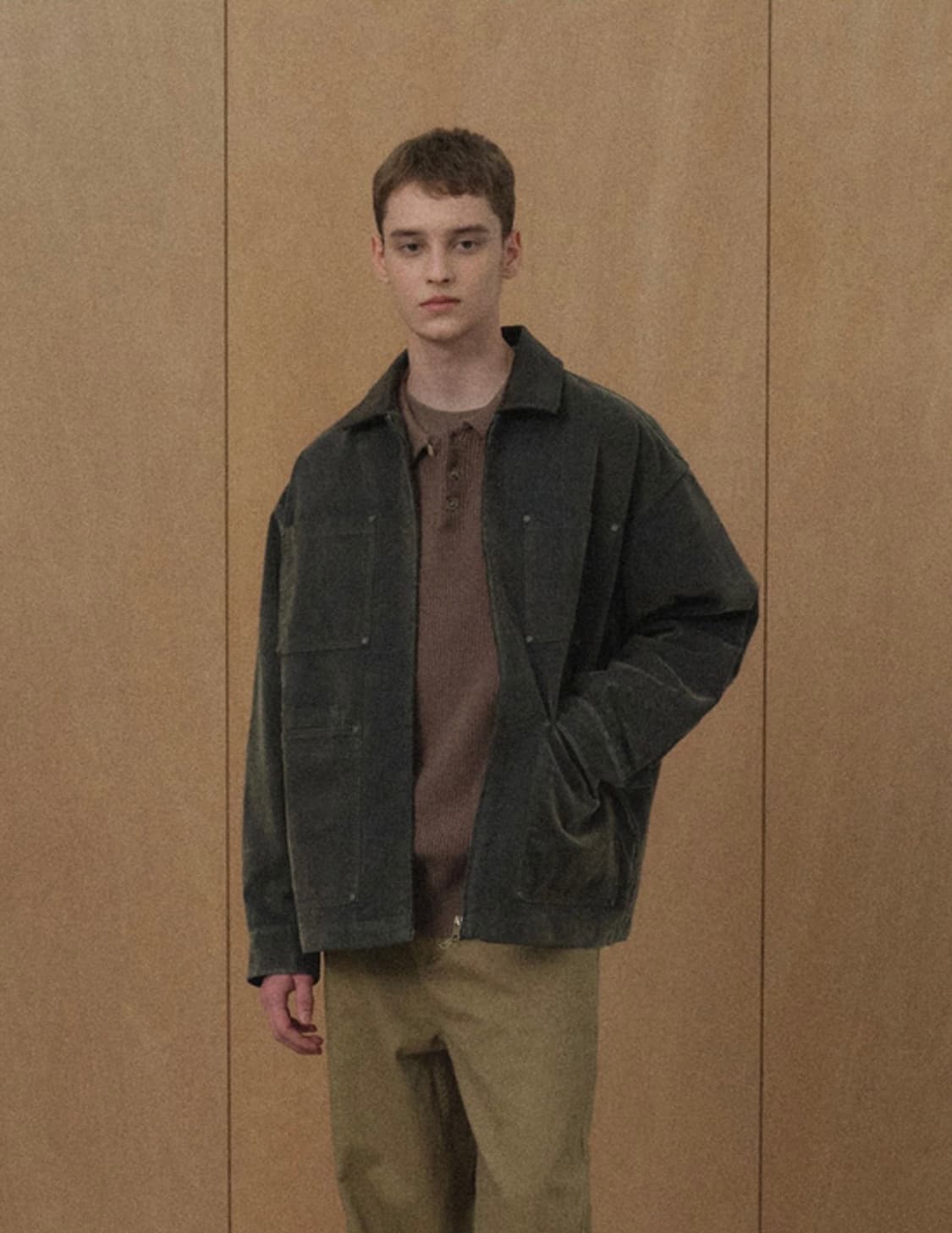 <새상품>스테인 워시 싱글 자켓 프렌치 워크 자켓 상품이미지5