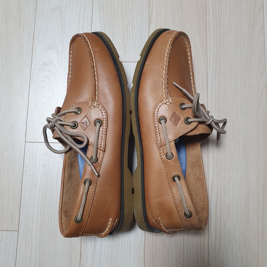 270 스페리 보트 데크슈즈 로퍼 구두 레더 카멜브라운0777894 상품이미지8