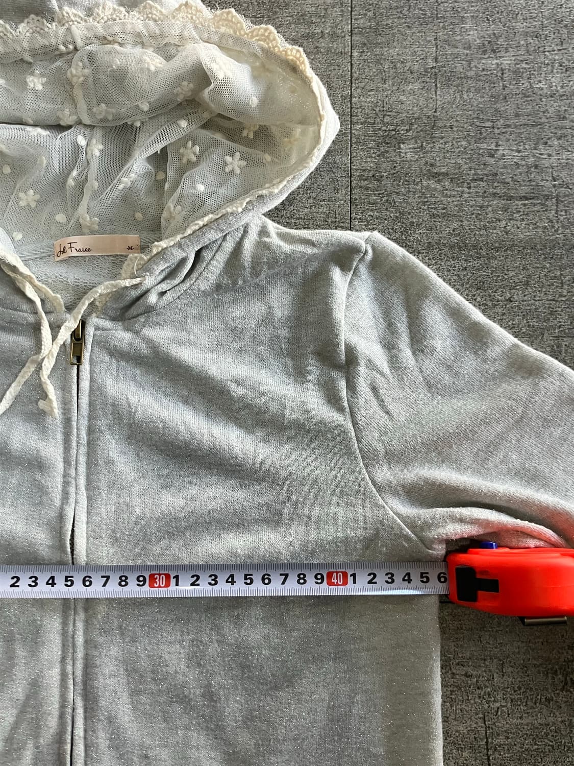 일본빈티지 Laiaiee 하구미모리걸 달천깔페어리 레이스 후드집업 상품이미지3