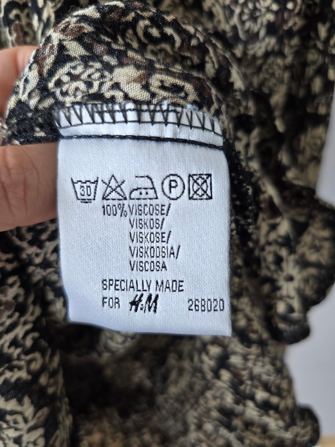 vintage H&M Hennes 플로럴 블라우스 (38) 상품이미지5