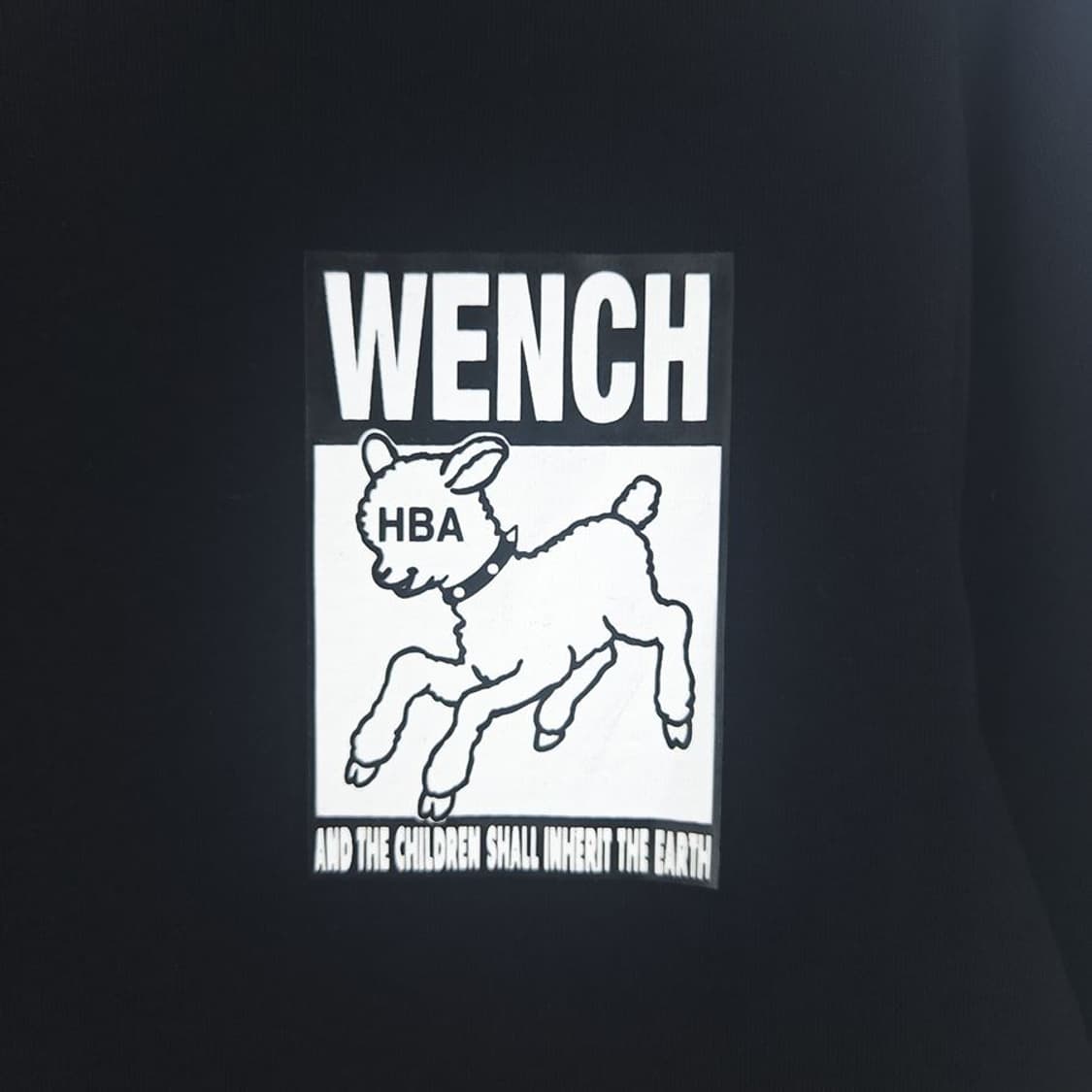 [M]후드바이에어 블랙 WENCH 라운드 티셔츠 상품이미지5