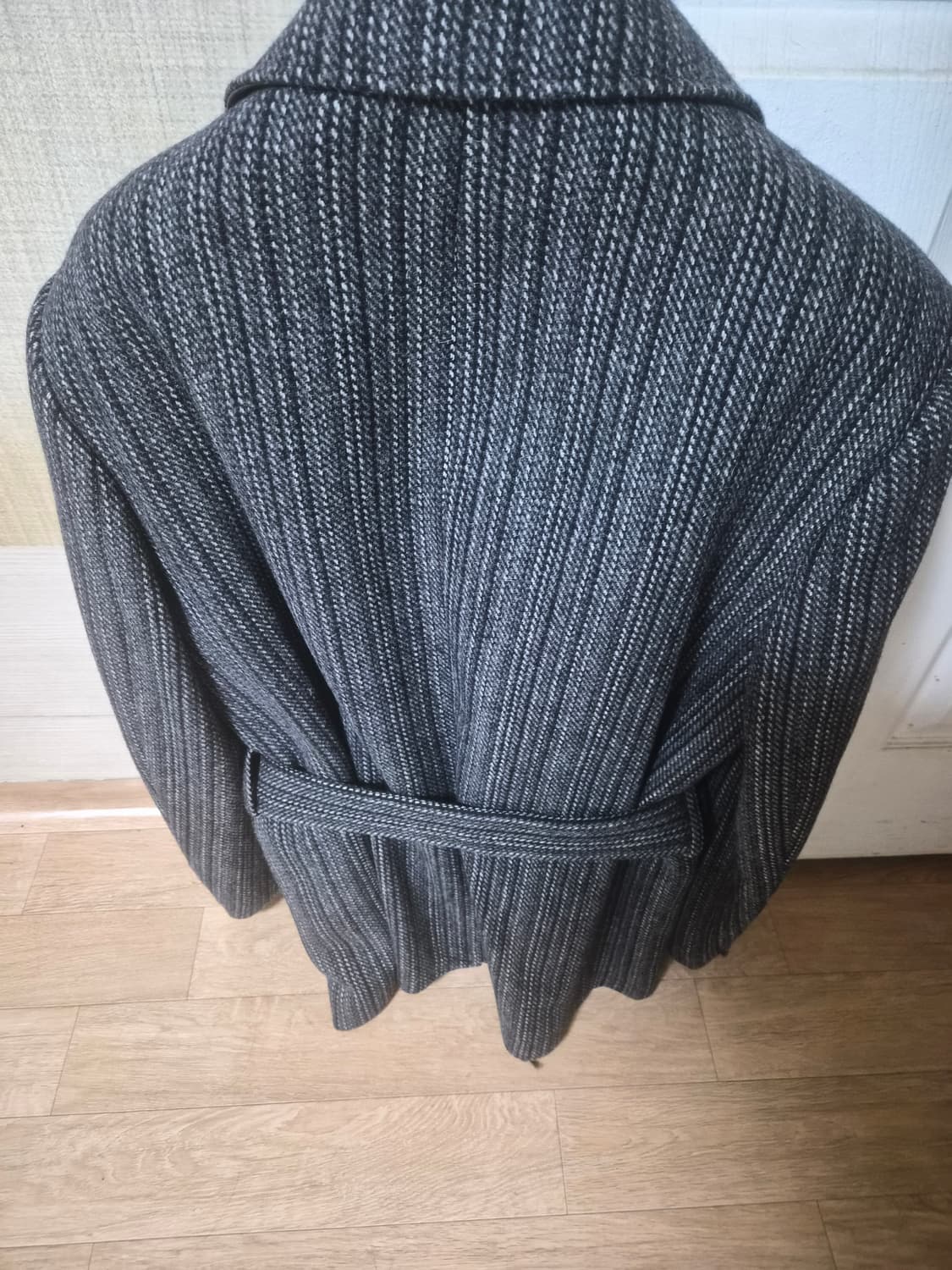 노이스 헤링본 울 카 코트 차콜 M사이즈 상품이미지2