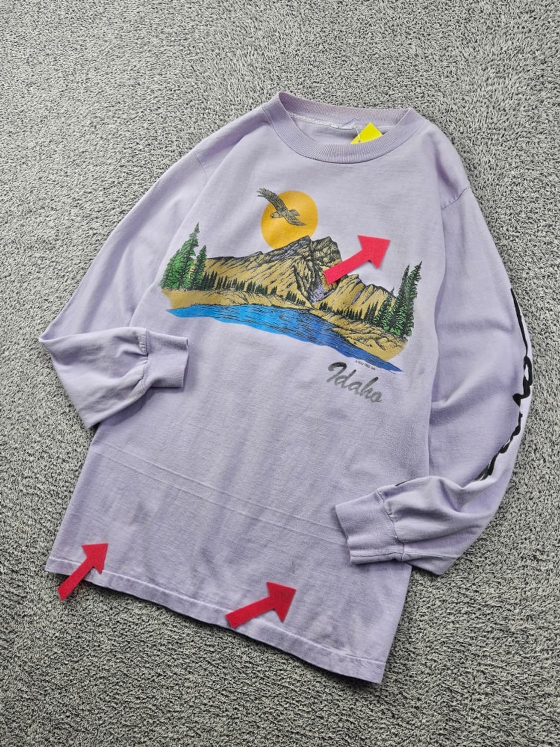 1985 아이다호 빈티지 싱글스티치 롱슬리브 (S추정) / 11952 상품이미지4