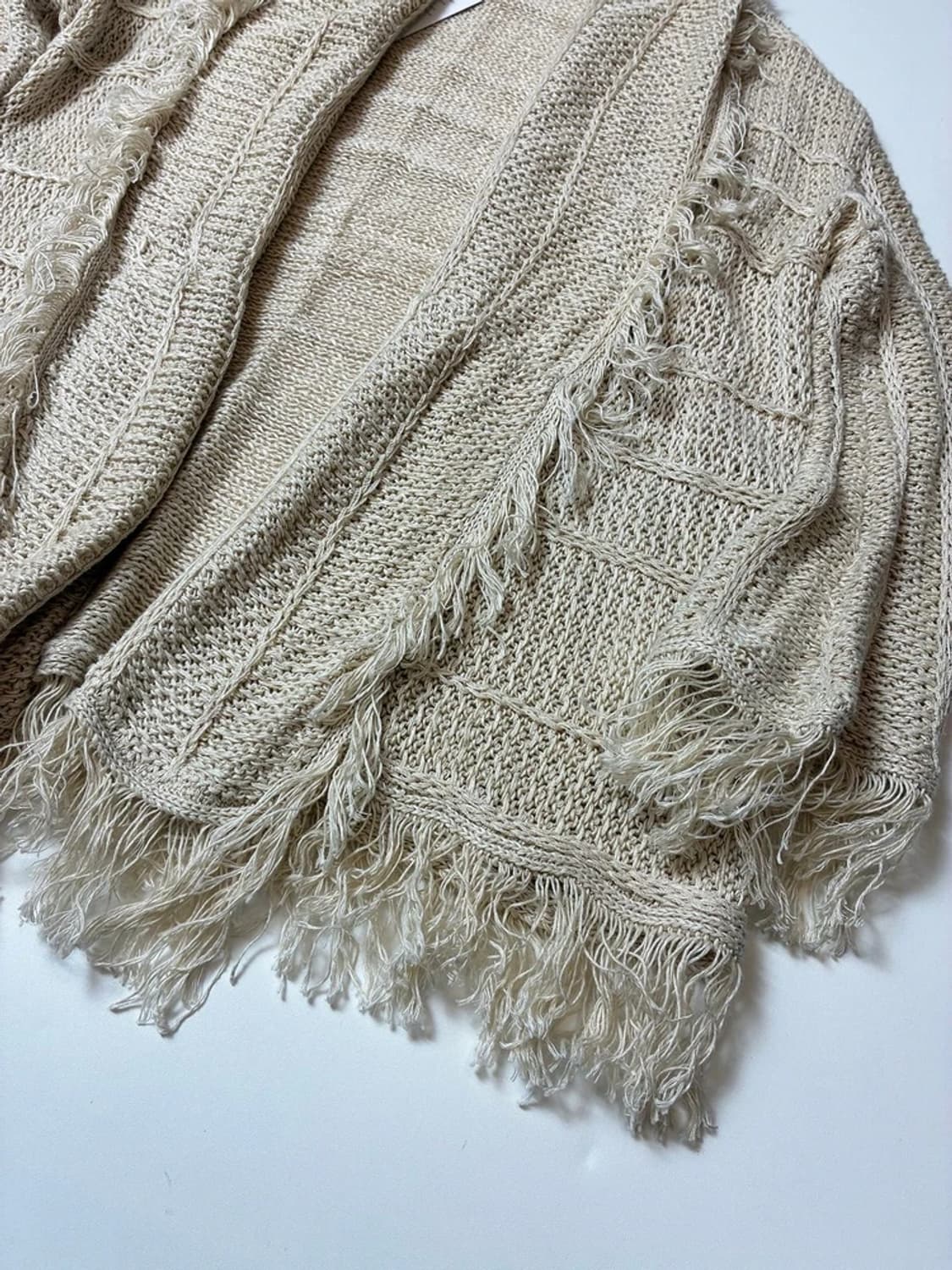 폴로 랄프로렌 00's 린넨 블렌드 프린지 니트 가디건 PN8354 상품이미지3