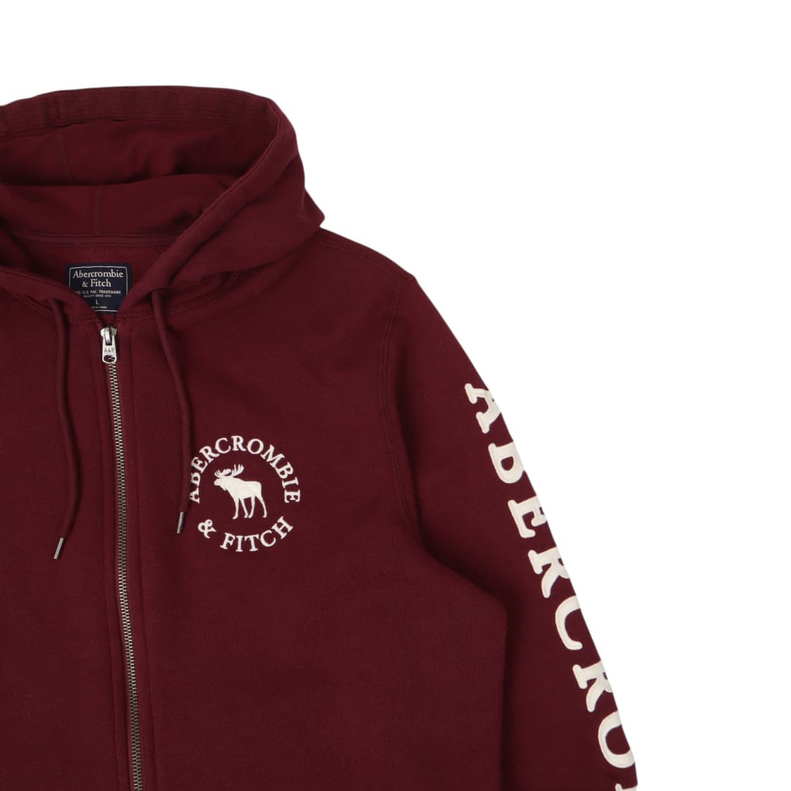아베크롬비 버건디 엠브로이드 후드집업 상품이미지3