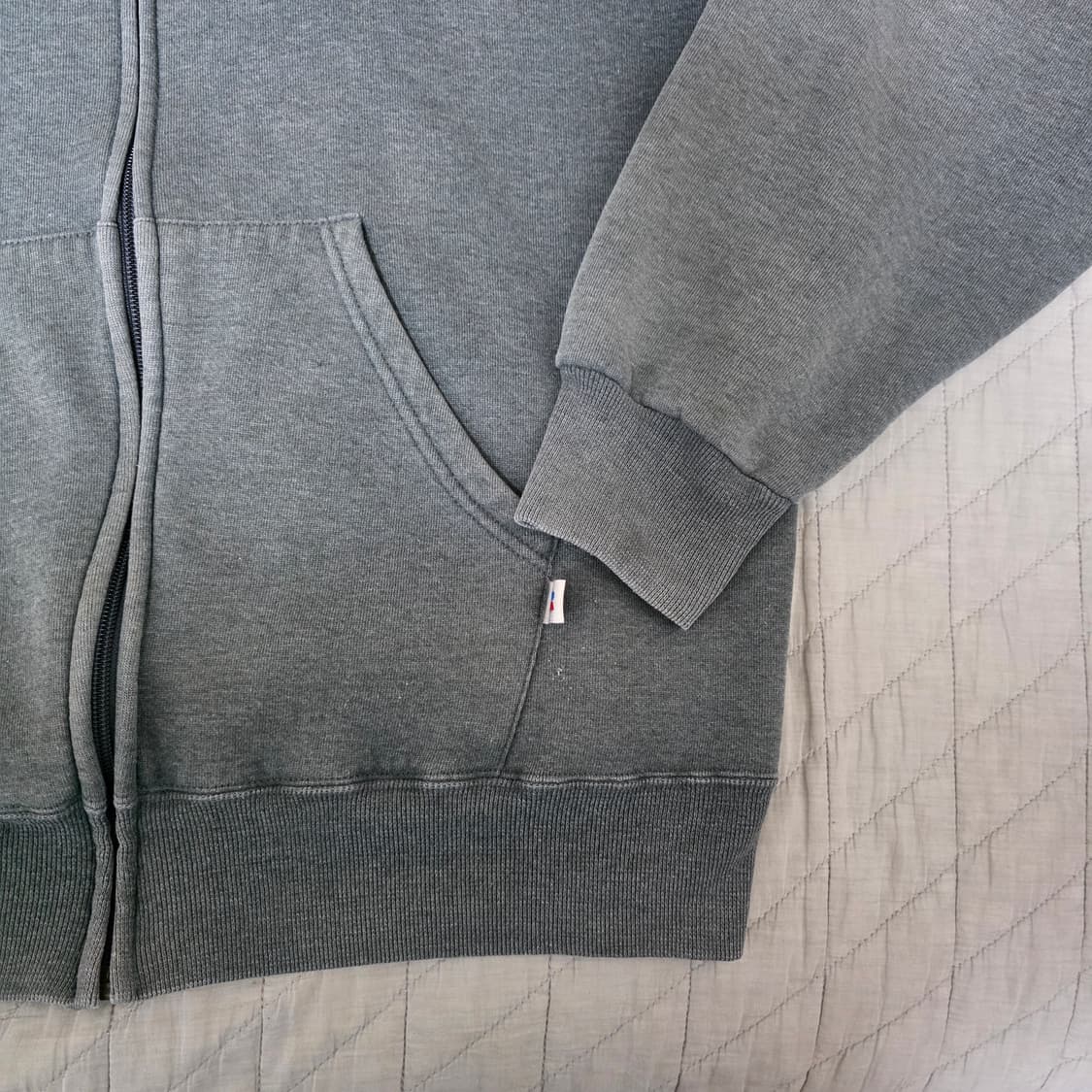 [L] 90s 빈티지 러셀 애슬레틱 후드집업 다크그레이 VER. 쿨페이드 상품이미지3