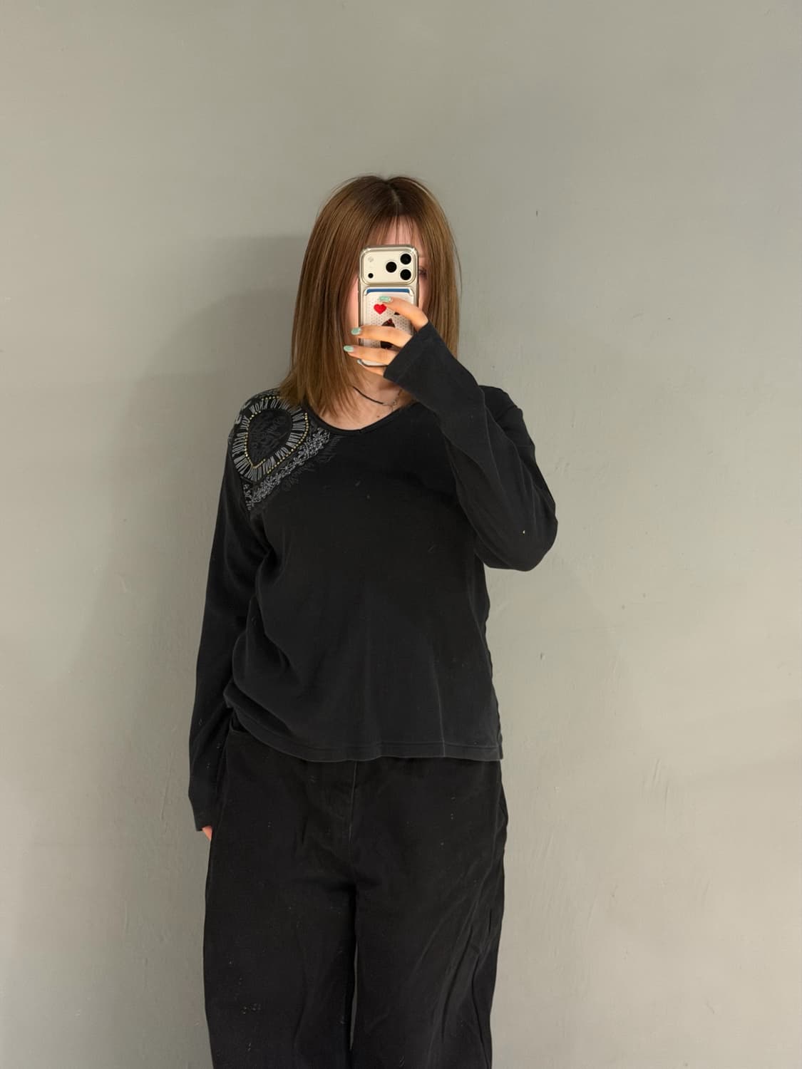 circle printing detail long sleeve 상품이미지3