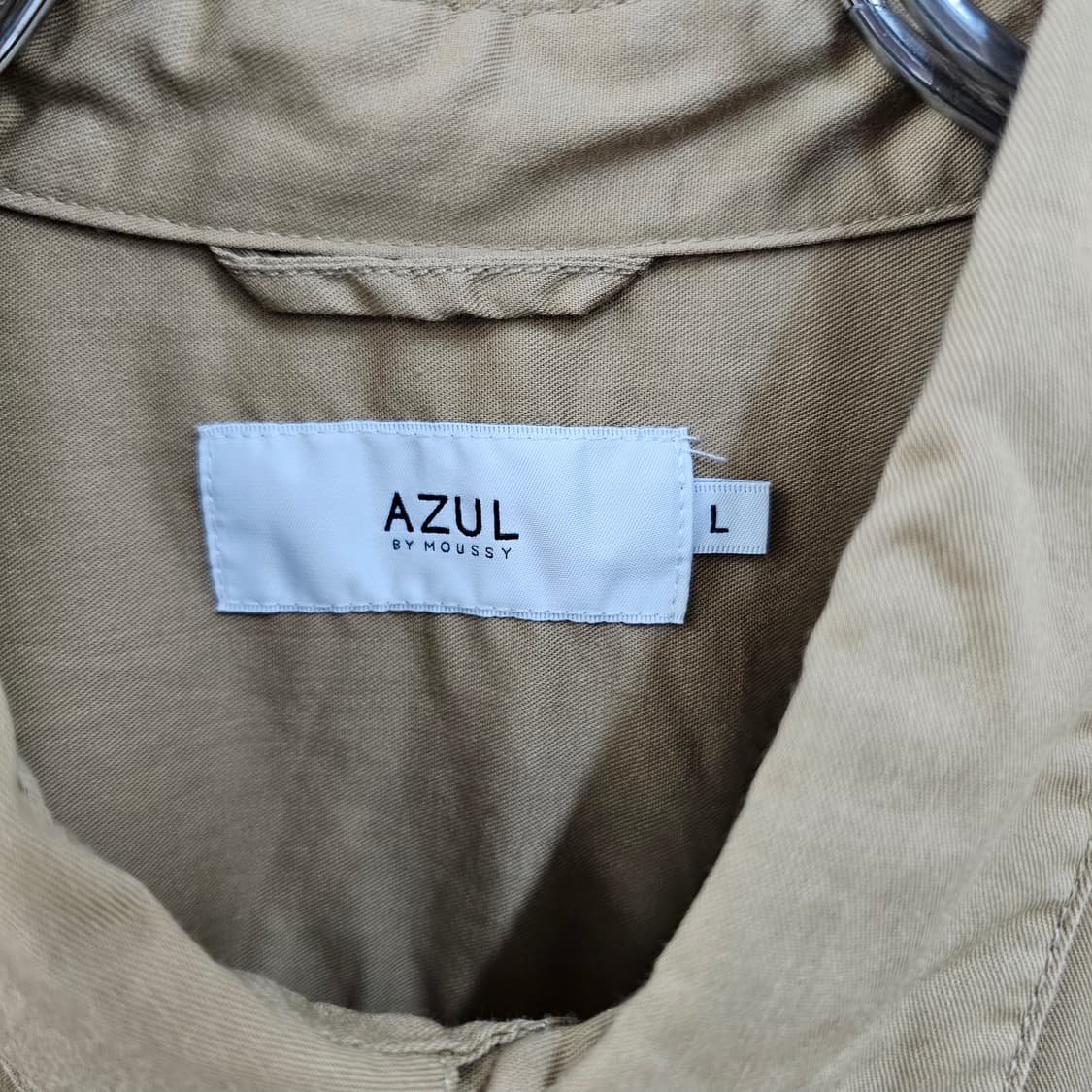 AZUL by moussy  베이지 반팔셔츠 상품이미지7