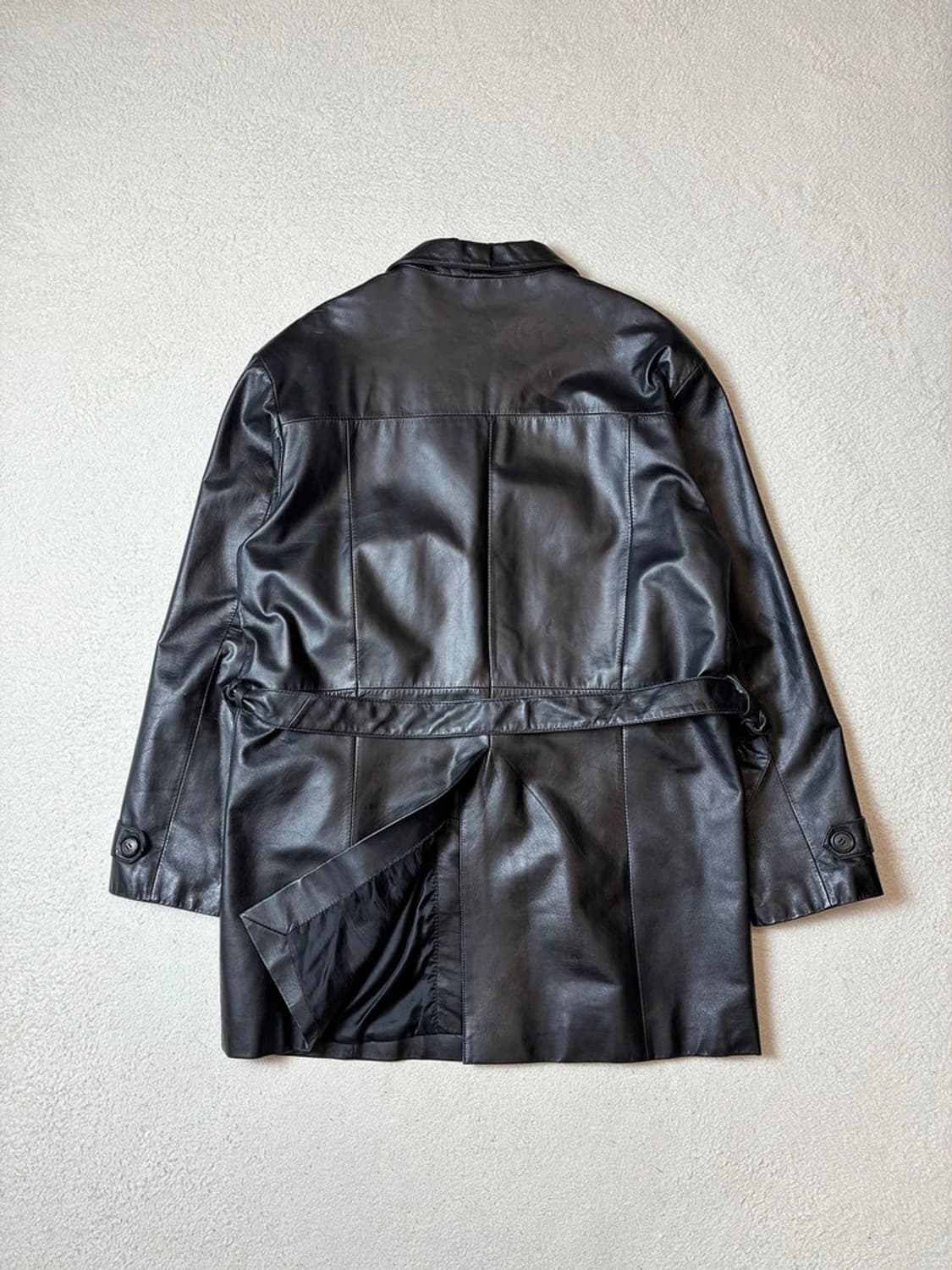 Selectede 00's 벨티드 소가죽 롱 코트 PN7665 상품이미지5