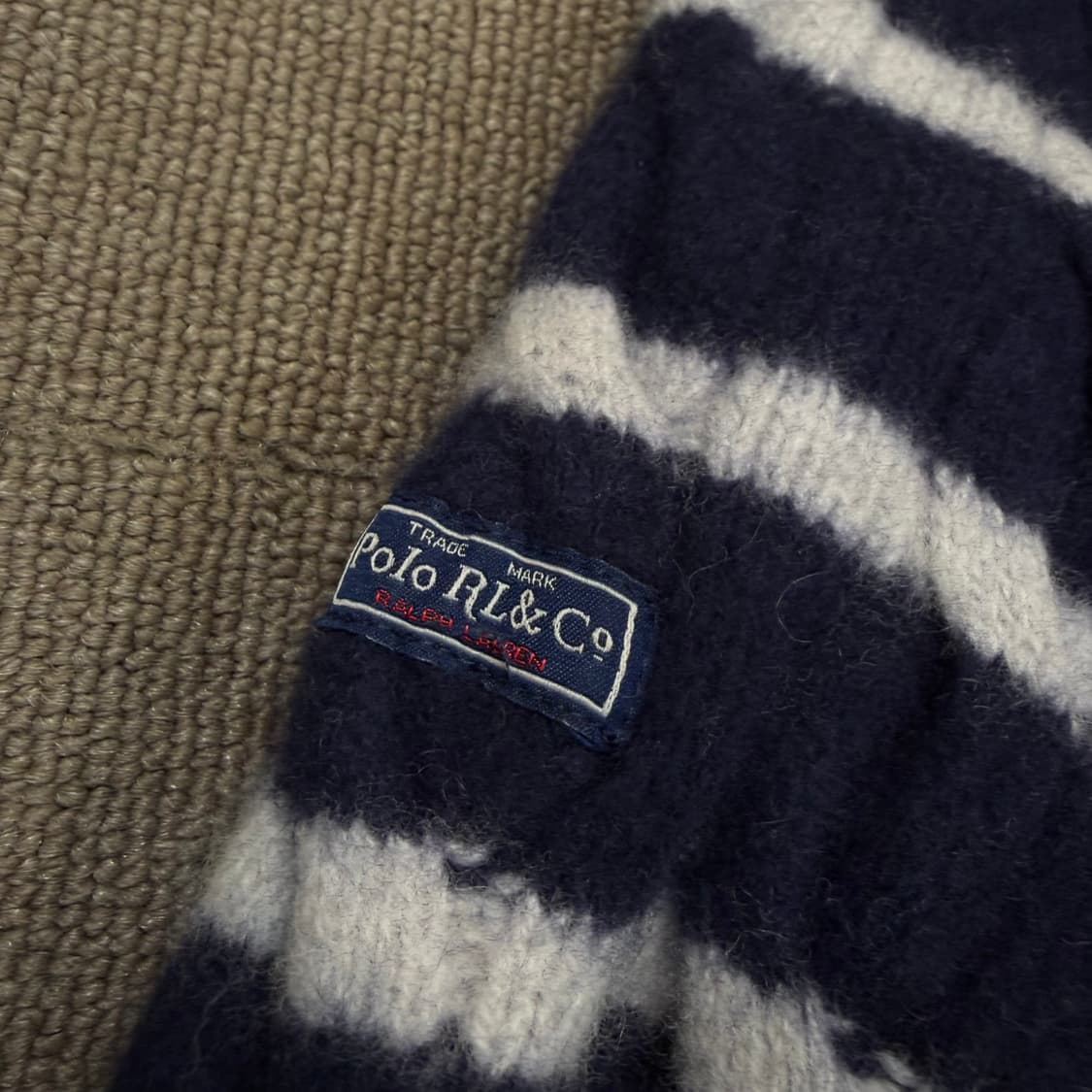 polo 랄프로렌 폴로 스트라이프 케이블 울 캐시미어 가디건 xs 상품이미지6