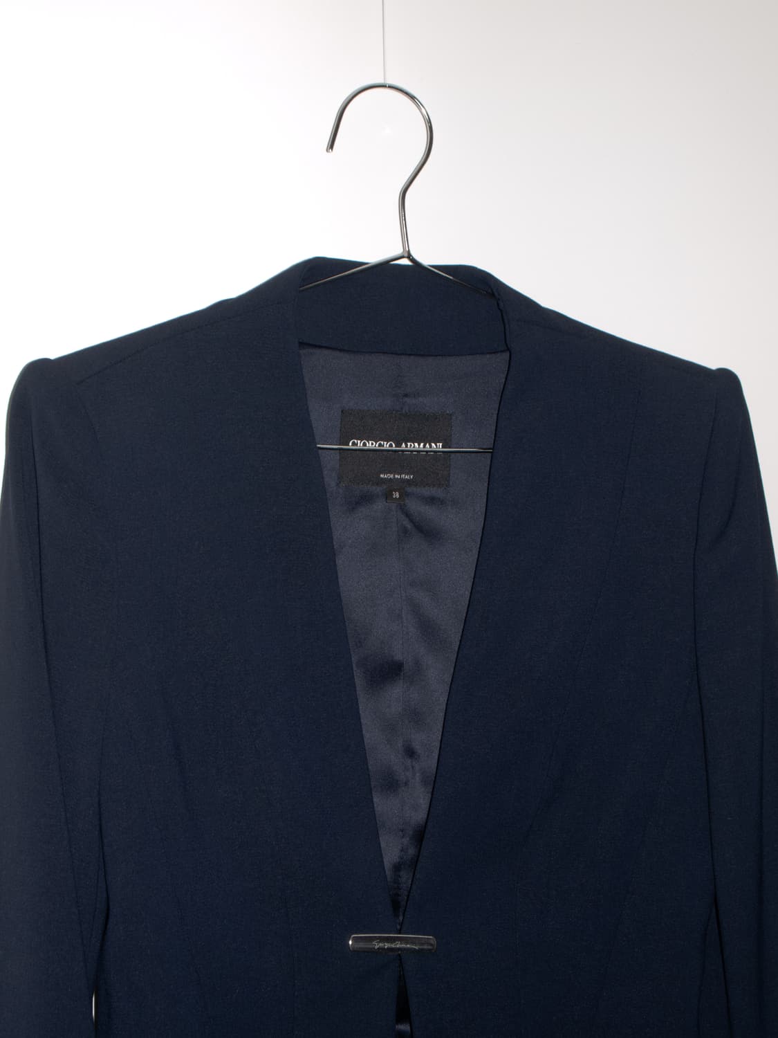 Wool Silk Collarless Jacket 상품이미지3