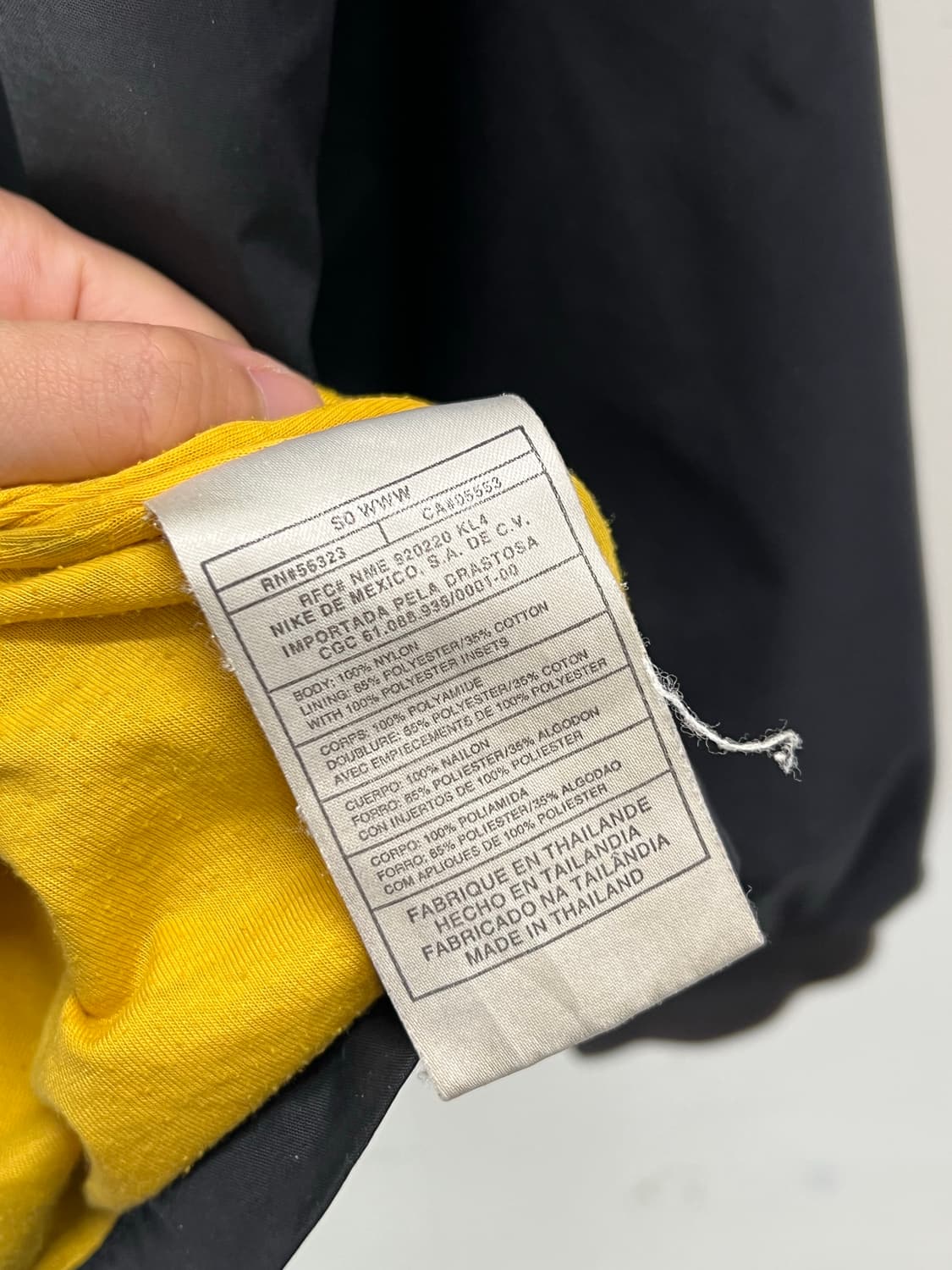 나이키 올드스쿨 백로고 블루종 바람막이 자켓 블랙/옐로우 상품이미지6