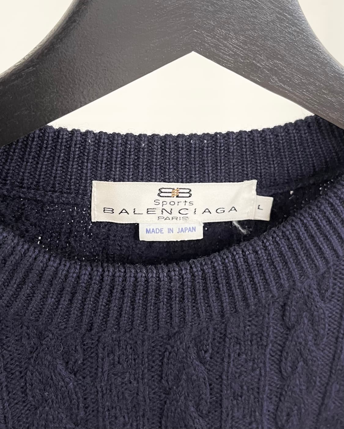 발렌시아가 네이비 케이블 니트 스웨터 상품이미지7