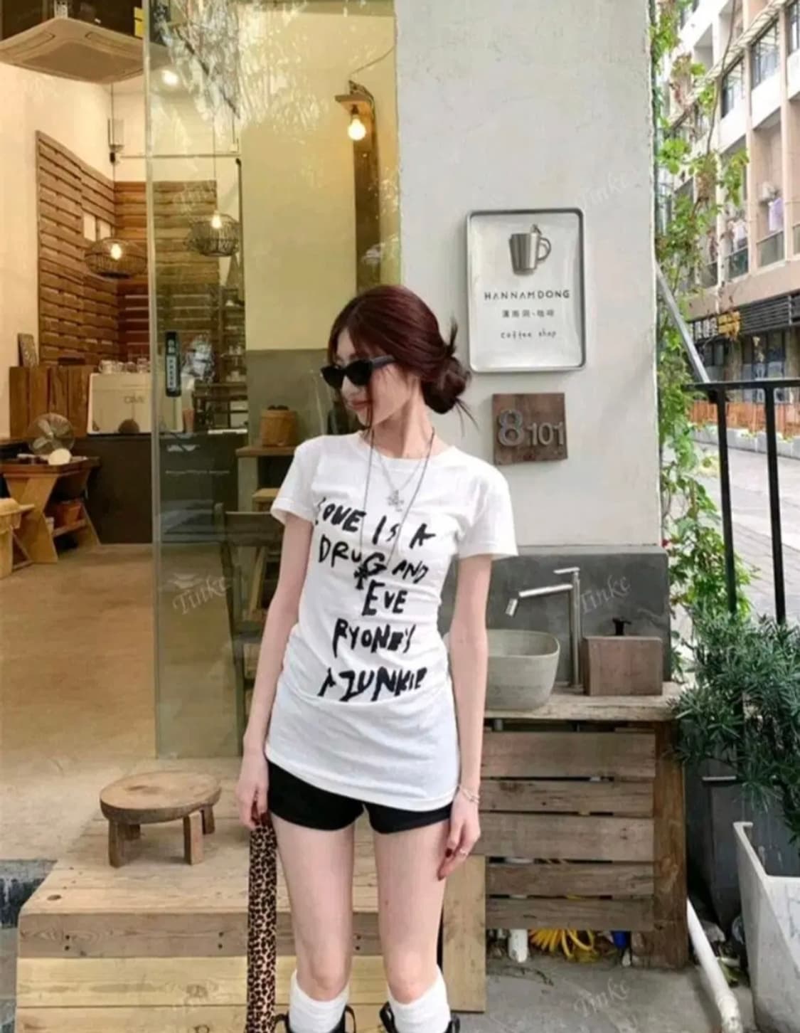 프린팅 여성 반팔 티셔츠 캐주얼 탑 상품이미지4