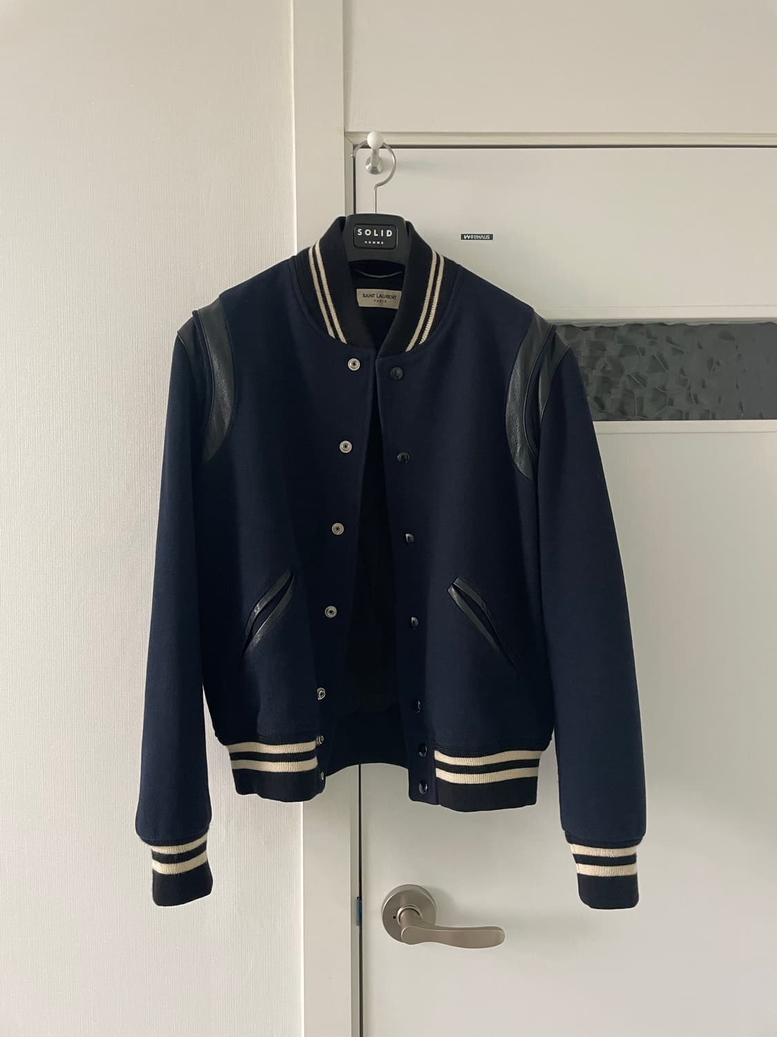 생로랑 테디 네이비 바시티 자켓 48 (100-105) 상품이미지2