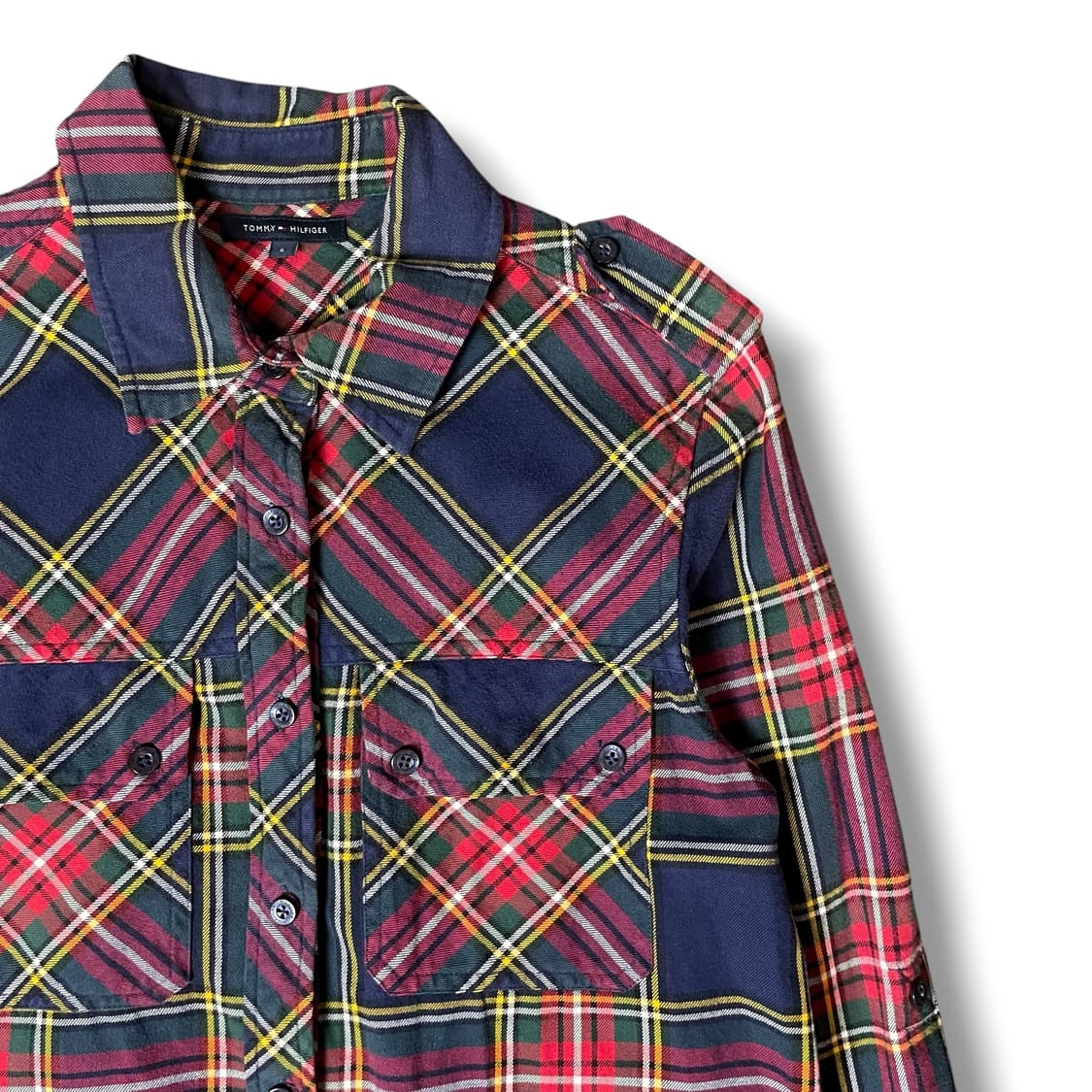 타미힐피거 투포켓 체크 롱셔츠 6 상품이미지3