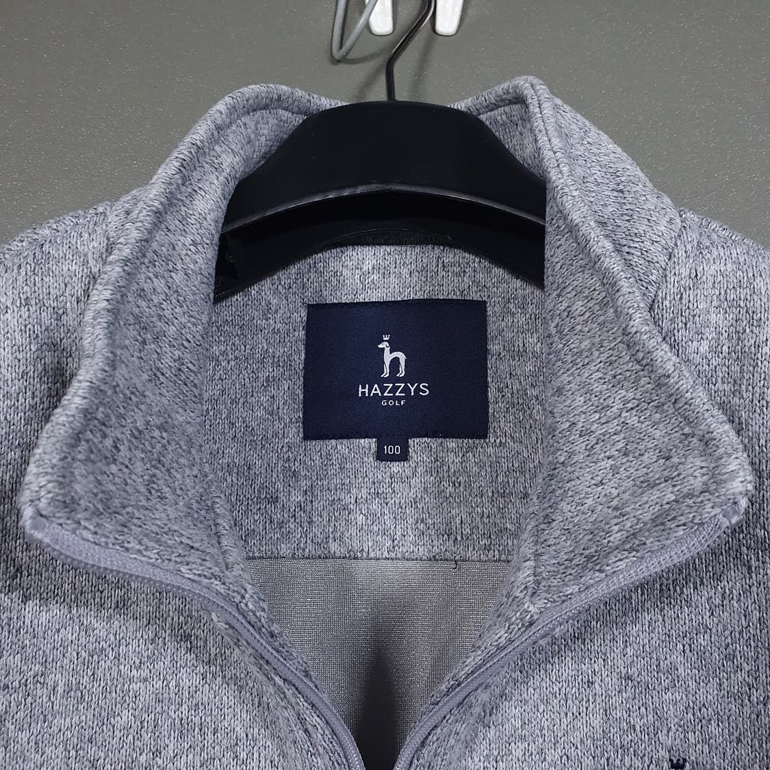 L (100) 헤지스 골프 신형 그레이 멜란지 긴팔 점퍼 방풍 집업 자켓 상품이미지7