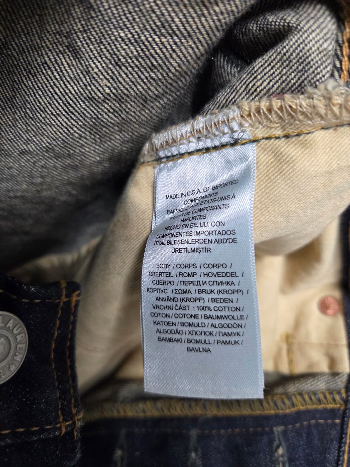 RRL 로우 스트레이트 원스 워시 셀비 지진 상품이미지6