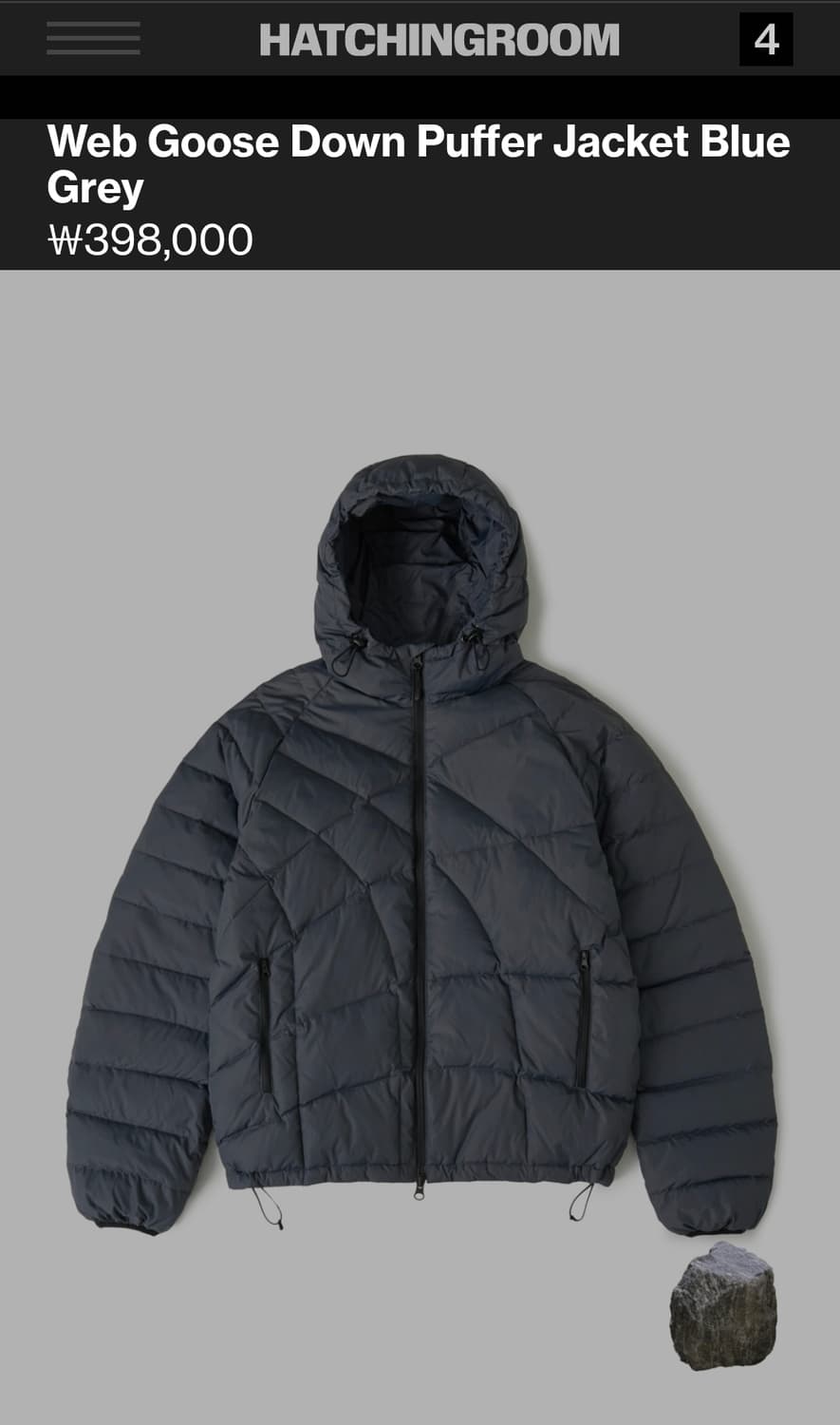 해칭룸 Web Goose Down Puffer  Blue Grey [S] 상품이미지1