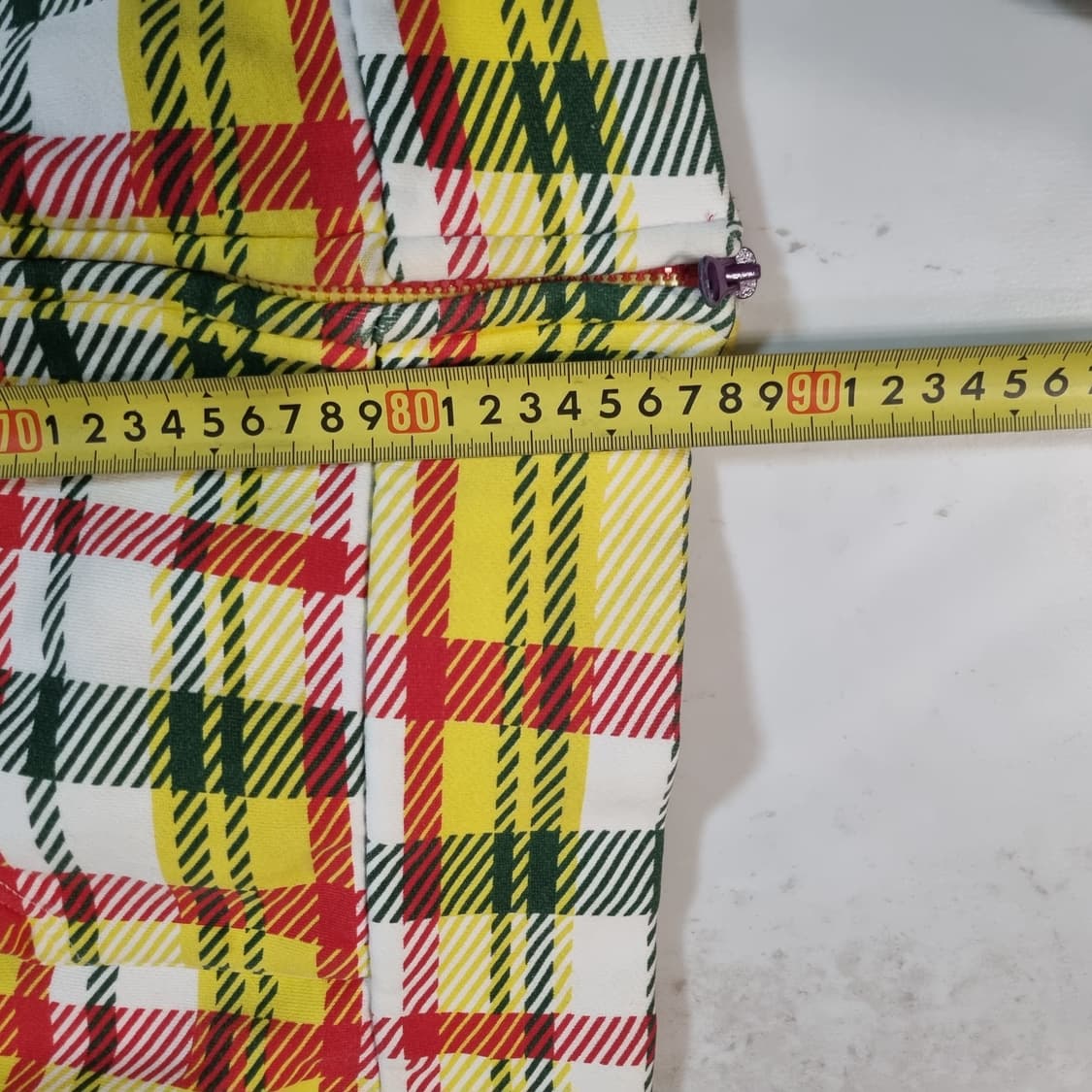 퍼플카우 옐로우 체크 후드 집업 상품이미지5