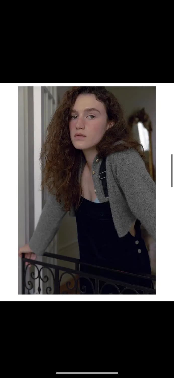 오버듀플레어 라쿤 미니 가디건 그레이 이시안 가디건 상품이미지4