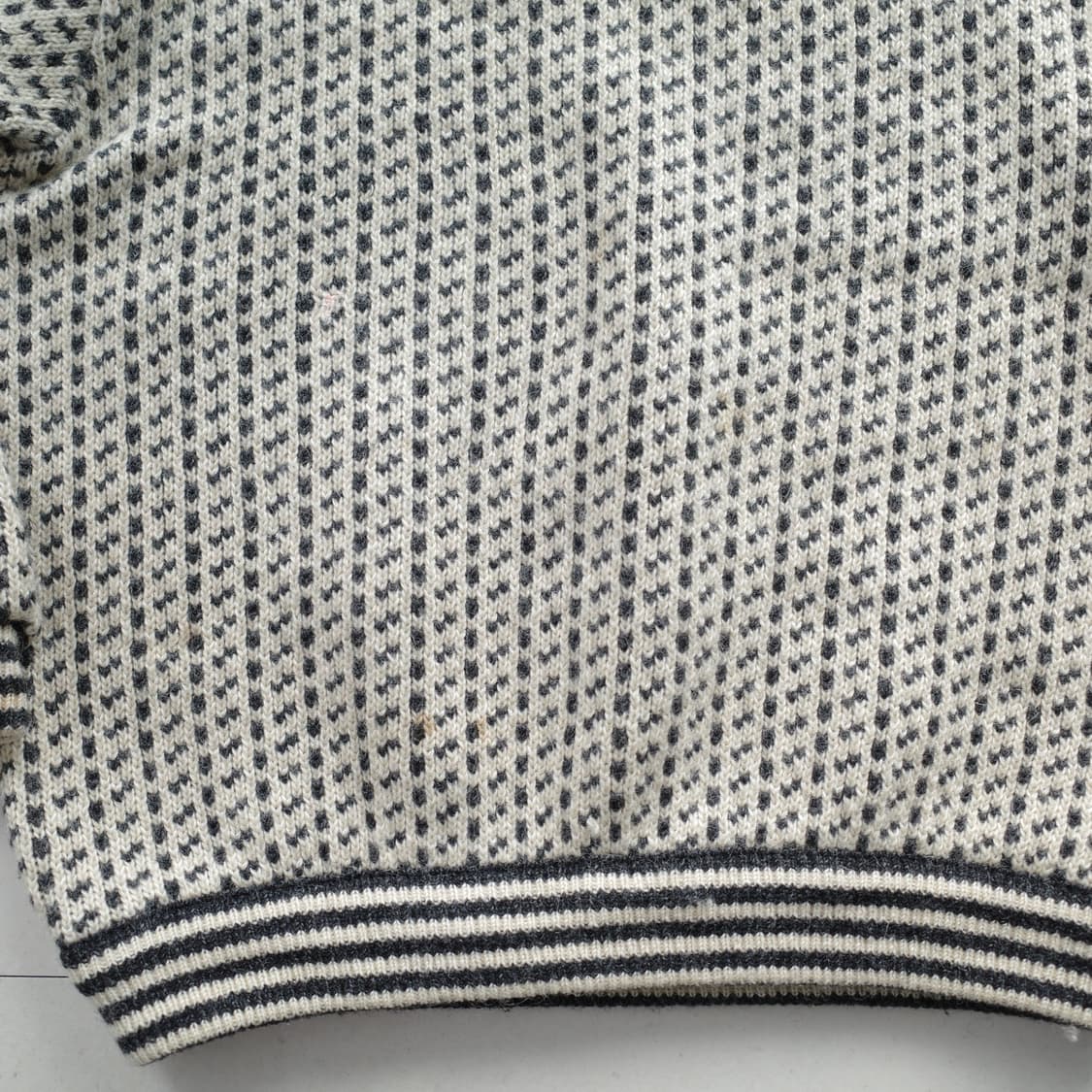 80s L.L.Bean 노르웨이 빈티지 울 레이온 버드아이 스웨터 니트 상품이미지5