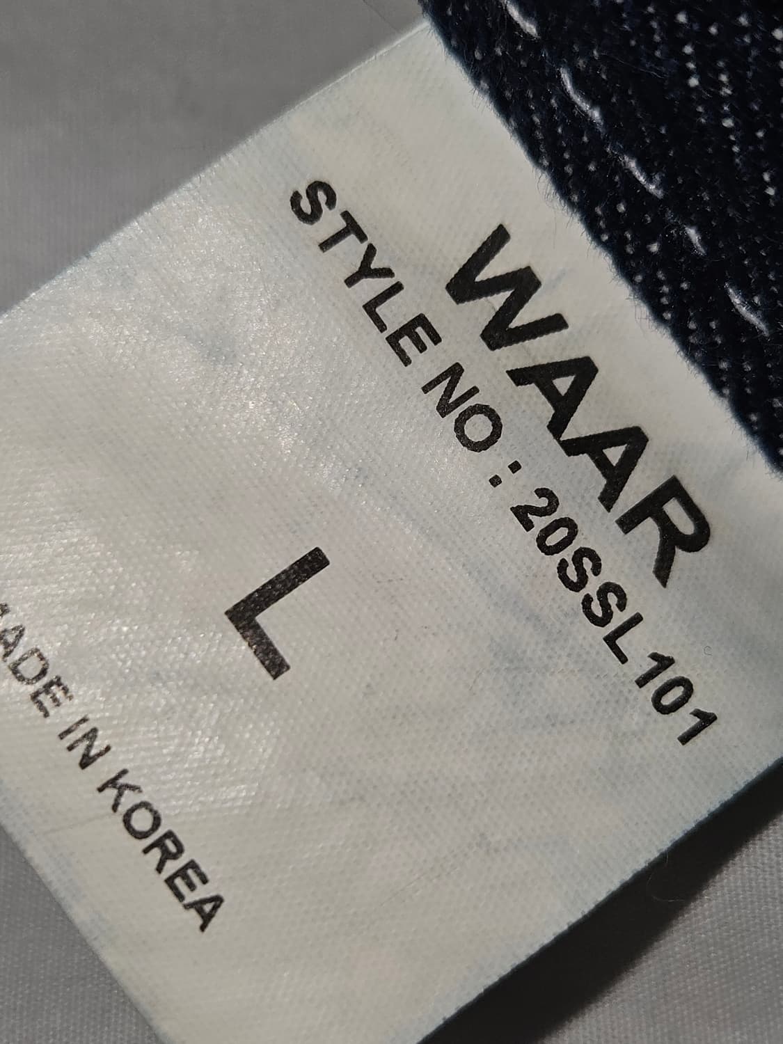 WAAR 와르 스티치 생지 데님팬츠 프리미엄진 L 상품이미지6