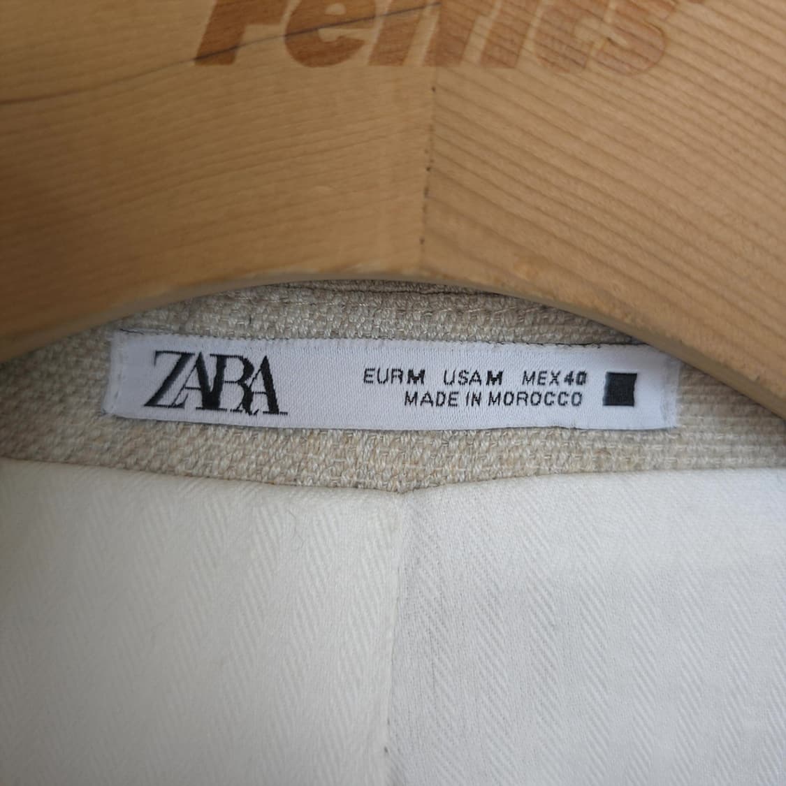 미사용새제품)남성용 자라 ZARA 린넨 블렌드 테일러드 자켓 M 상품이미지5
