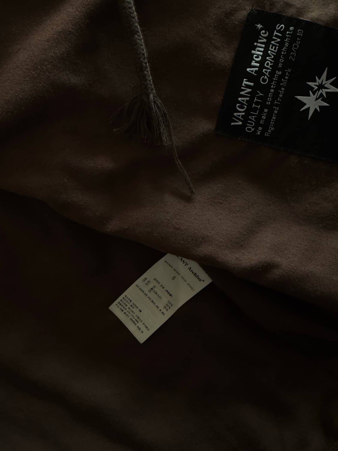 베이컨트아카이브 왁스 필드자켓 브라운 size :S 상품이미지5