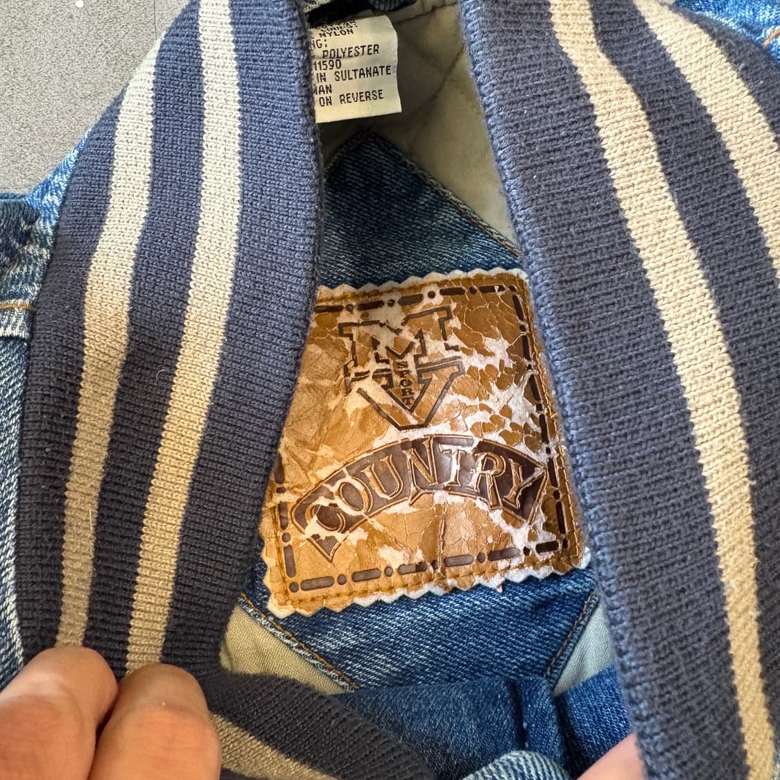 빈티지 데님 베이스볼 자켓 상품이미지6