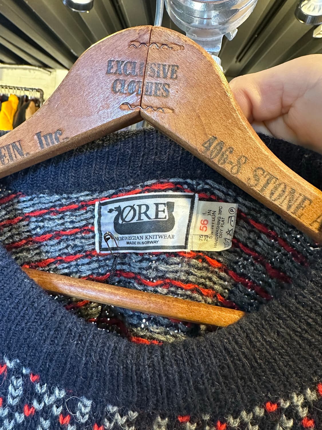 QRE 노르웨이 헤비 울 버드아이 스웨터 니트 상품이미지8