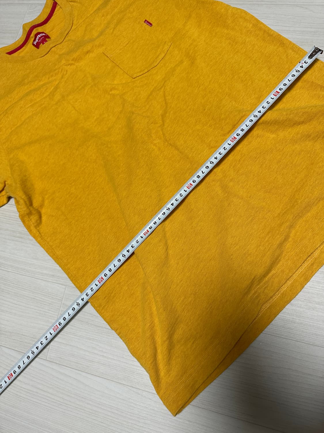 슈프림 옐로우 반팔 티셔츠 (파리 슈프림 구매) 상품이미지6