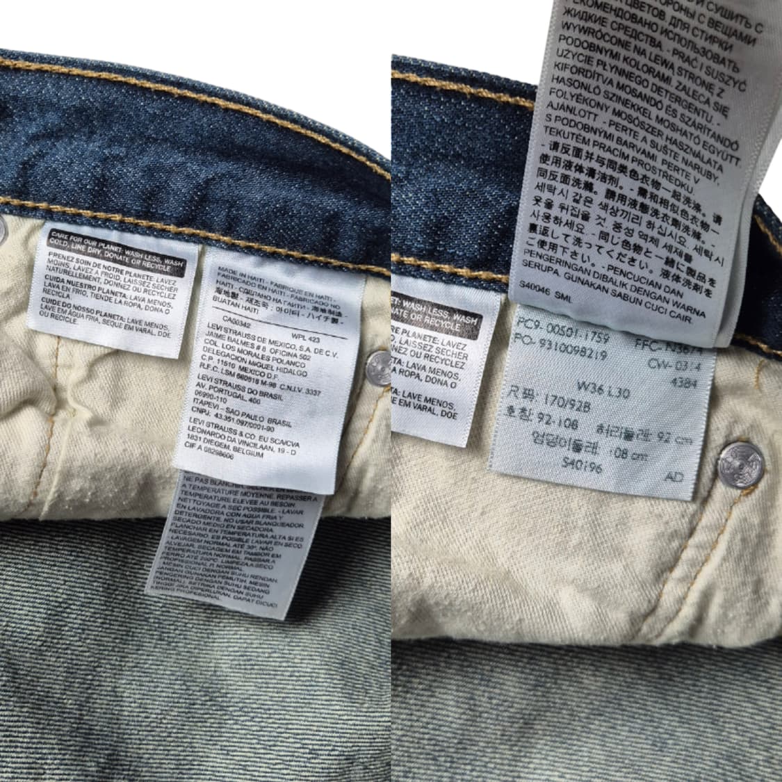 [36x30] 리바이스 501 데님팬츠 상품이미지9