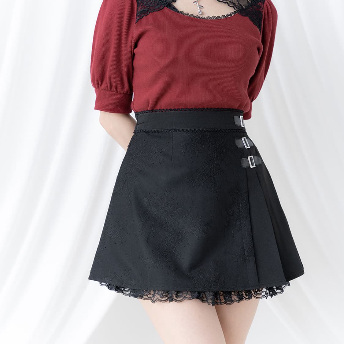 디마럽 사이드 플리츠 스커트 상품이미지5