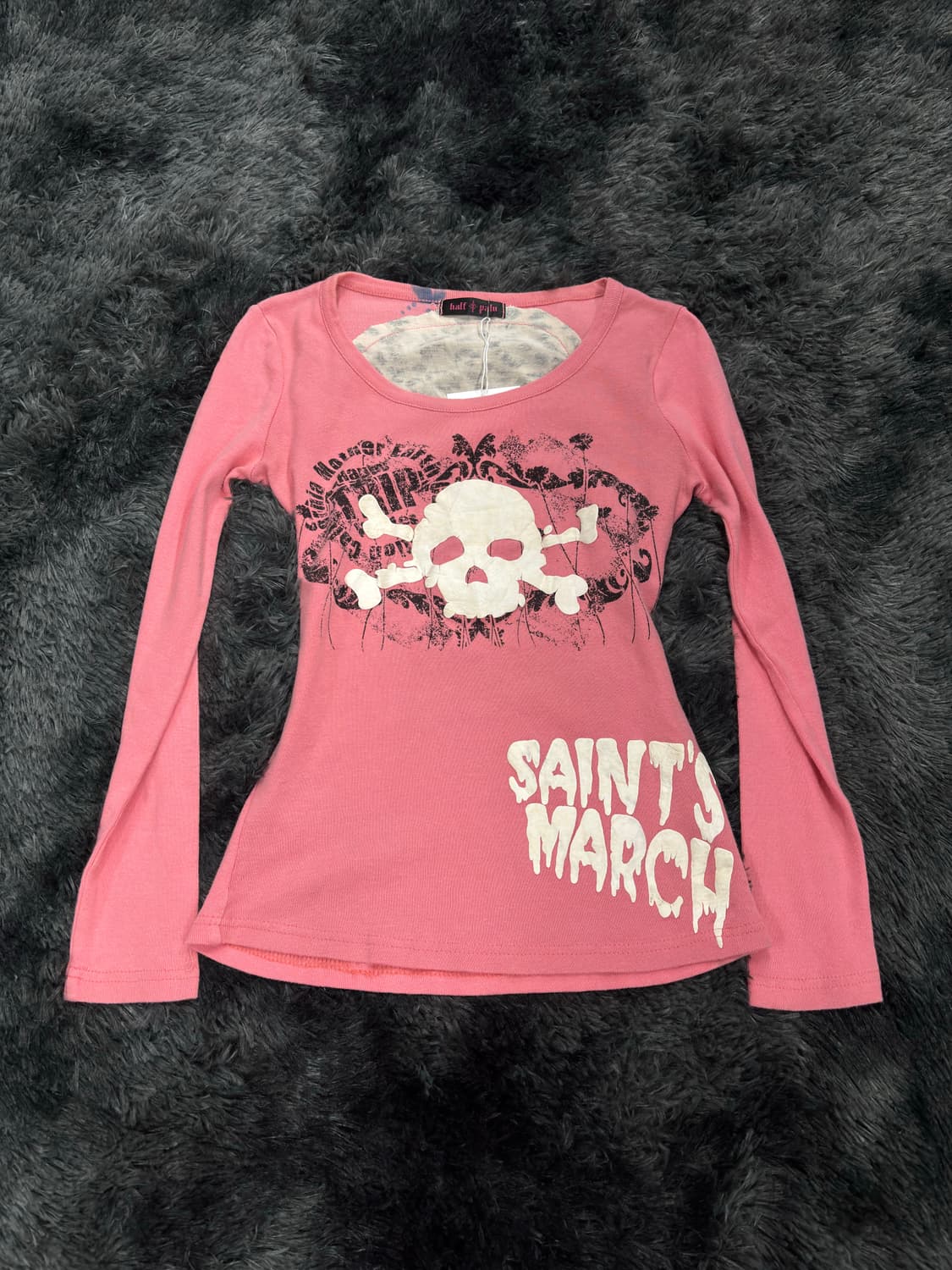 호피 스컬 거미줄 프린팅 갸루 롱슬리브 상품이미지2