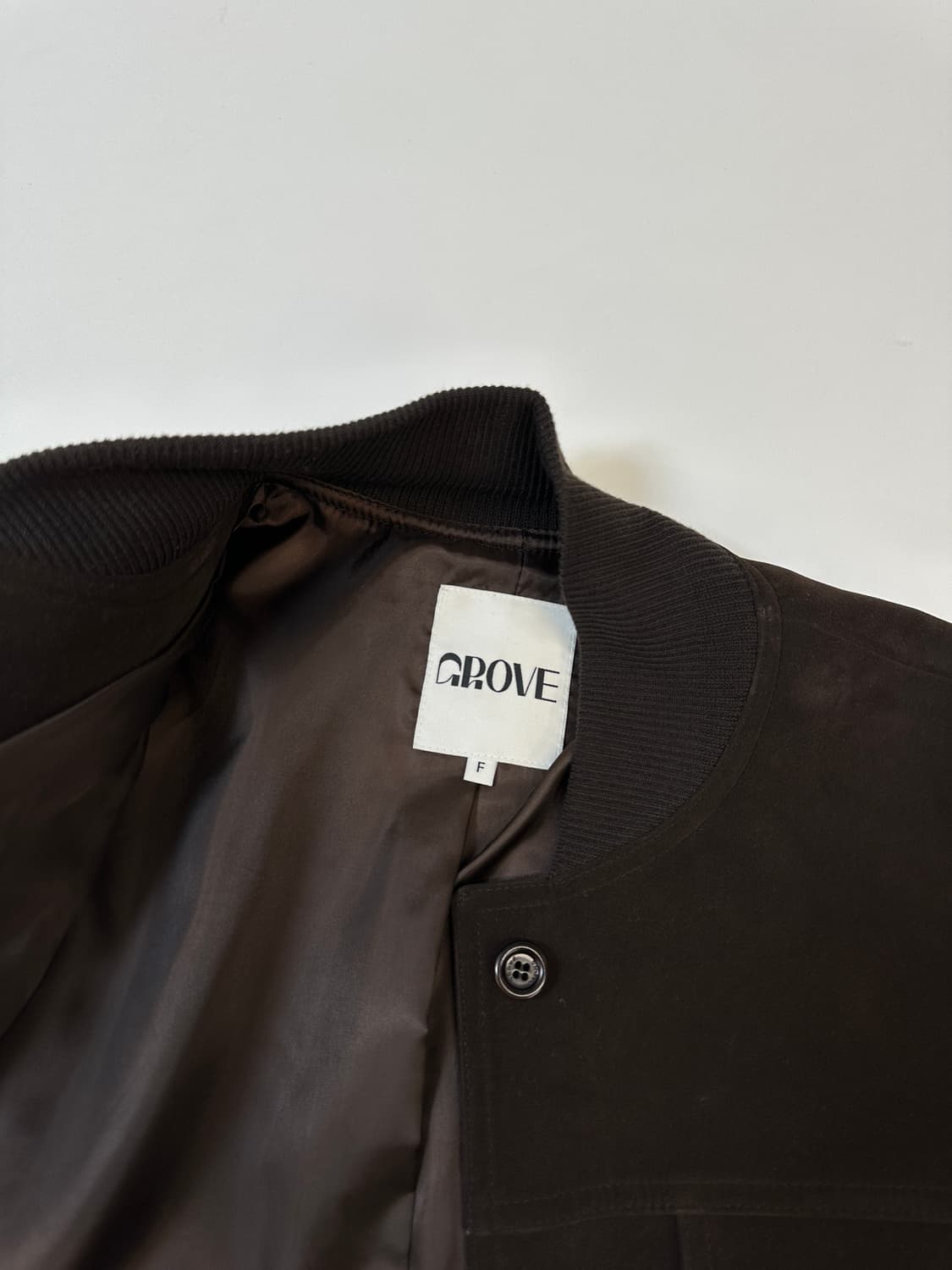 그로브 누아 스웨이드 크롭 자켓 (다크브라운) 상품이미지5