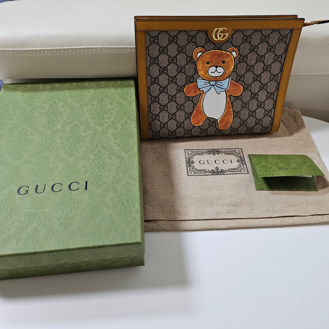 (5회미만사용) 구찌 카이 테디베어 클러치백 한정판 (정품) 상품이미지2