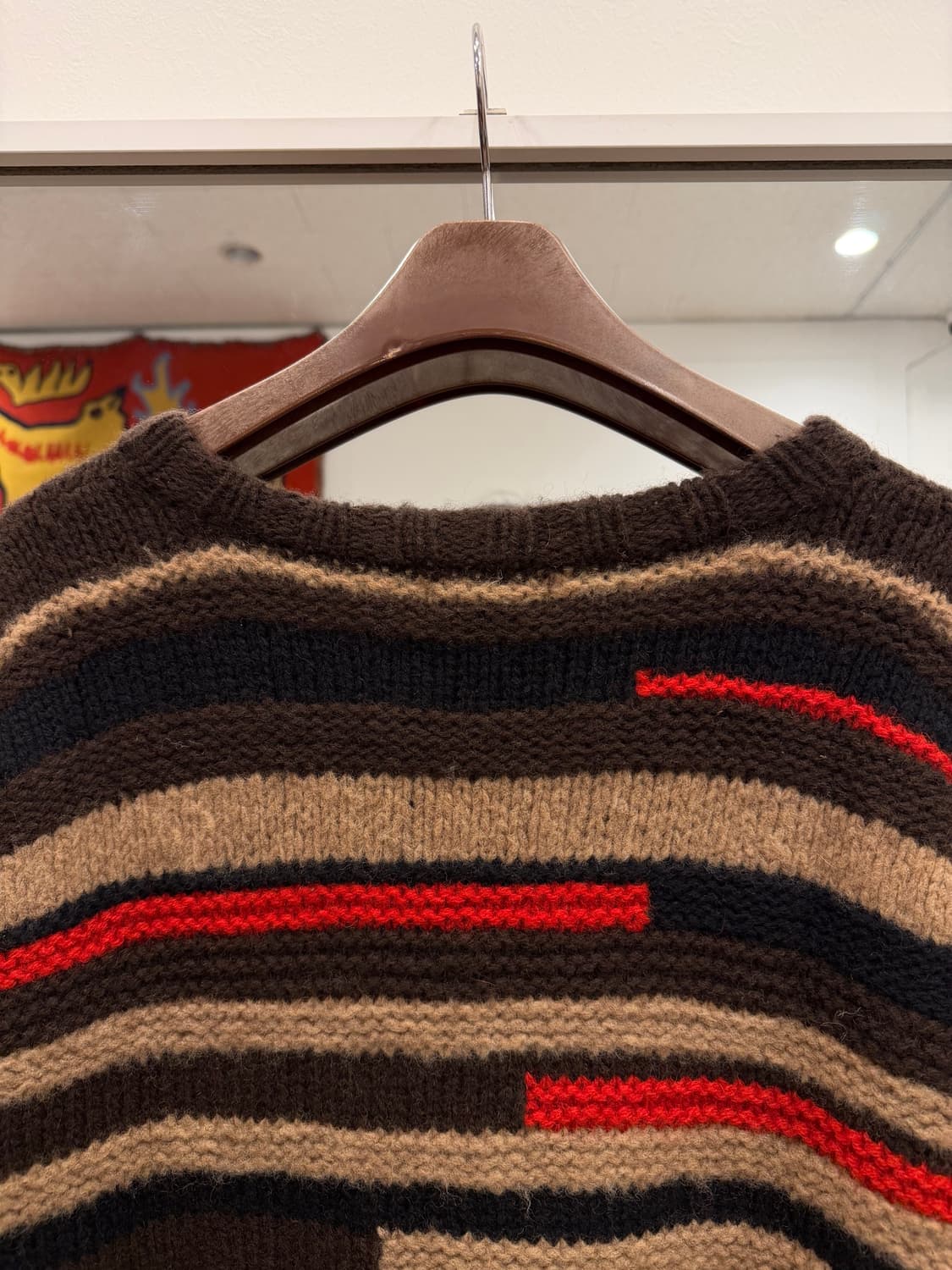 Vtg 빈티지 스트라이프 울 니트 상품이미지5