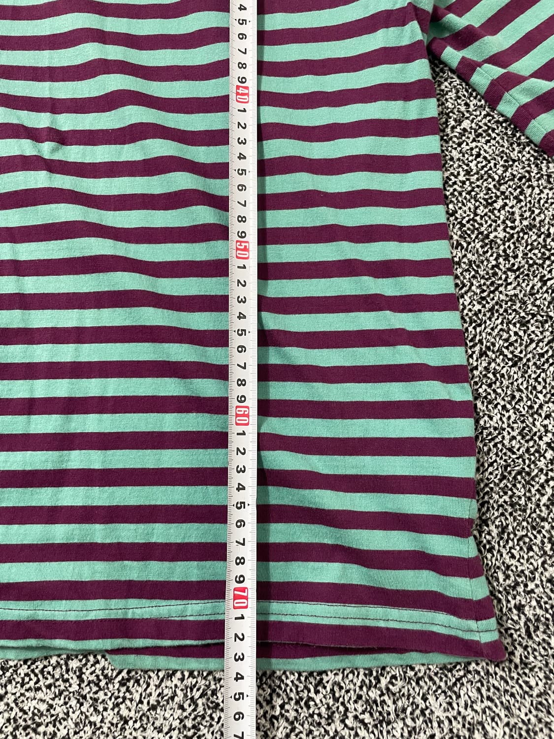 빈티지9. STYSSY 스투시 로고 넥 스트라이프 롱슬리브 티셔츠 상품이미지7