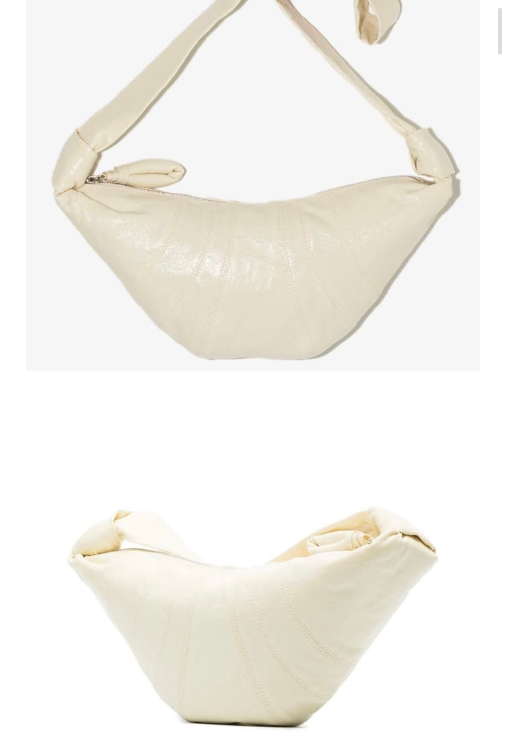 르메르 스몰 크루와상 백 코티드 리넨 캔버스 아몬트밀크 상품이미지2