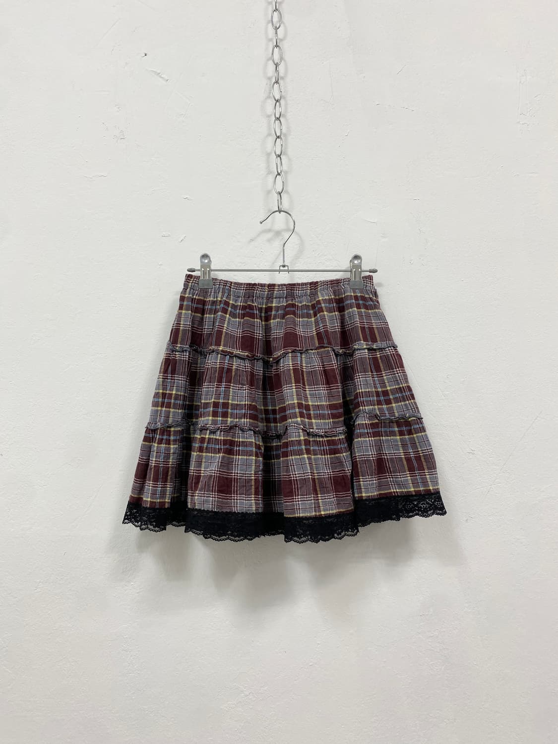 [JPN] 레드 체크 레이스 스커트  상품이미지4