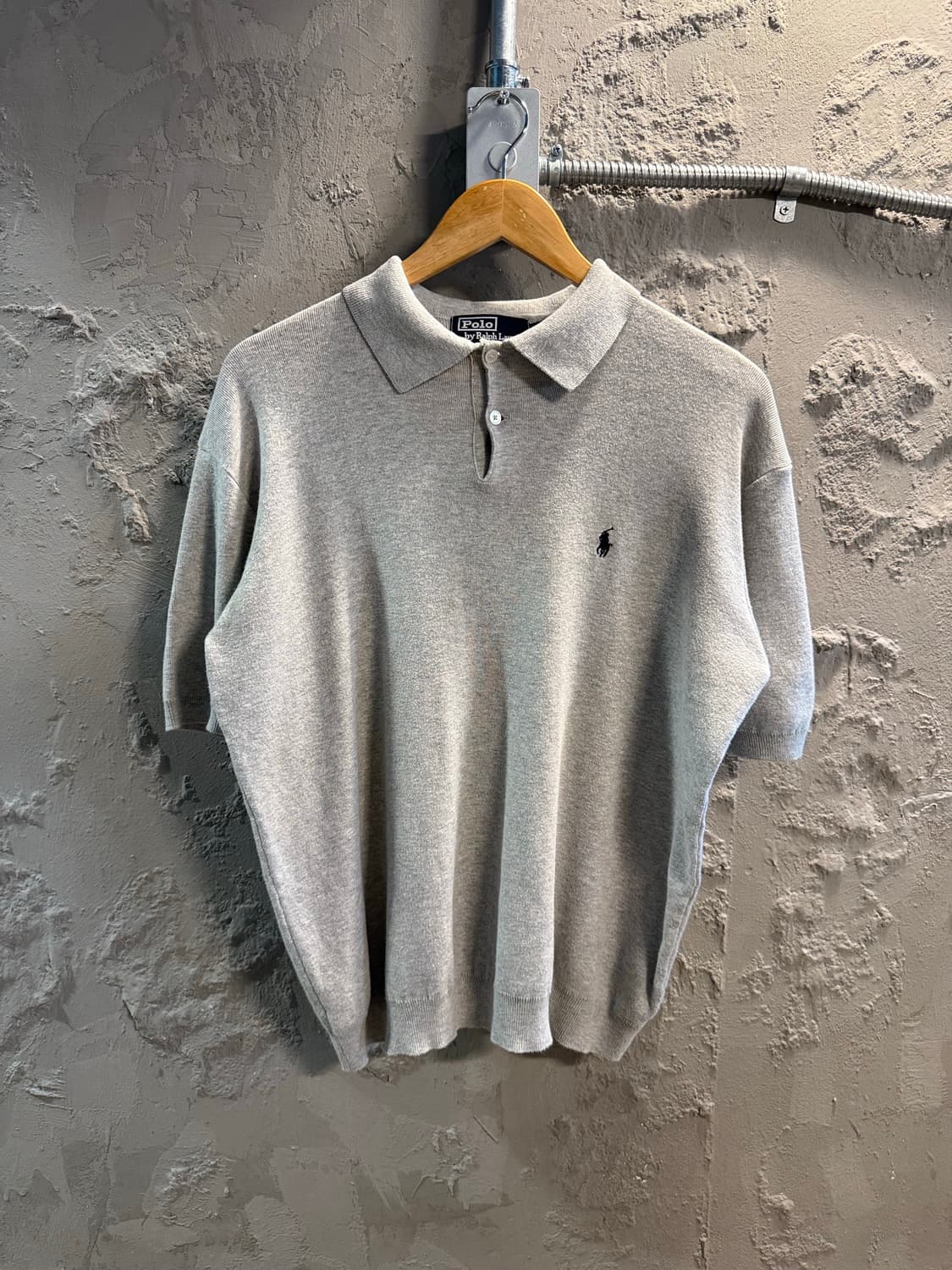 105 폴로랄프로렌 POLO 반팔 니트 카라티 그레이 상품이미지1