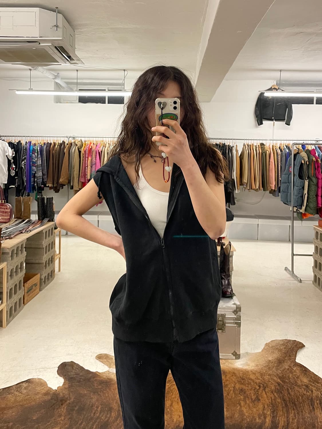 COMME CA WALK hood zip-up vest 꼼 사 워크 후드 상품이미지1