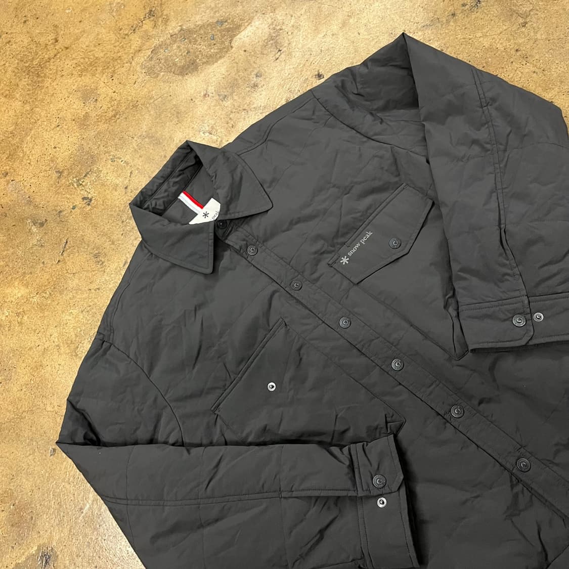 [정품/100] 스노우피크 블랙 퀼팅 셔츠 자켓 b16 상품이미지1