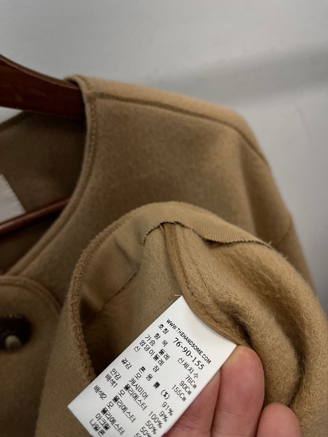 여) SJ 캐시미어 블렌드 하프코트  상품이미지7