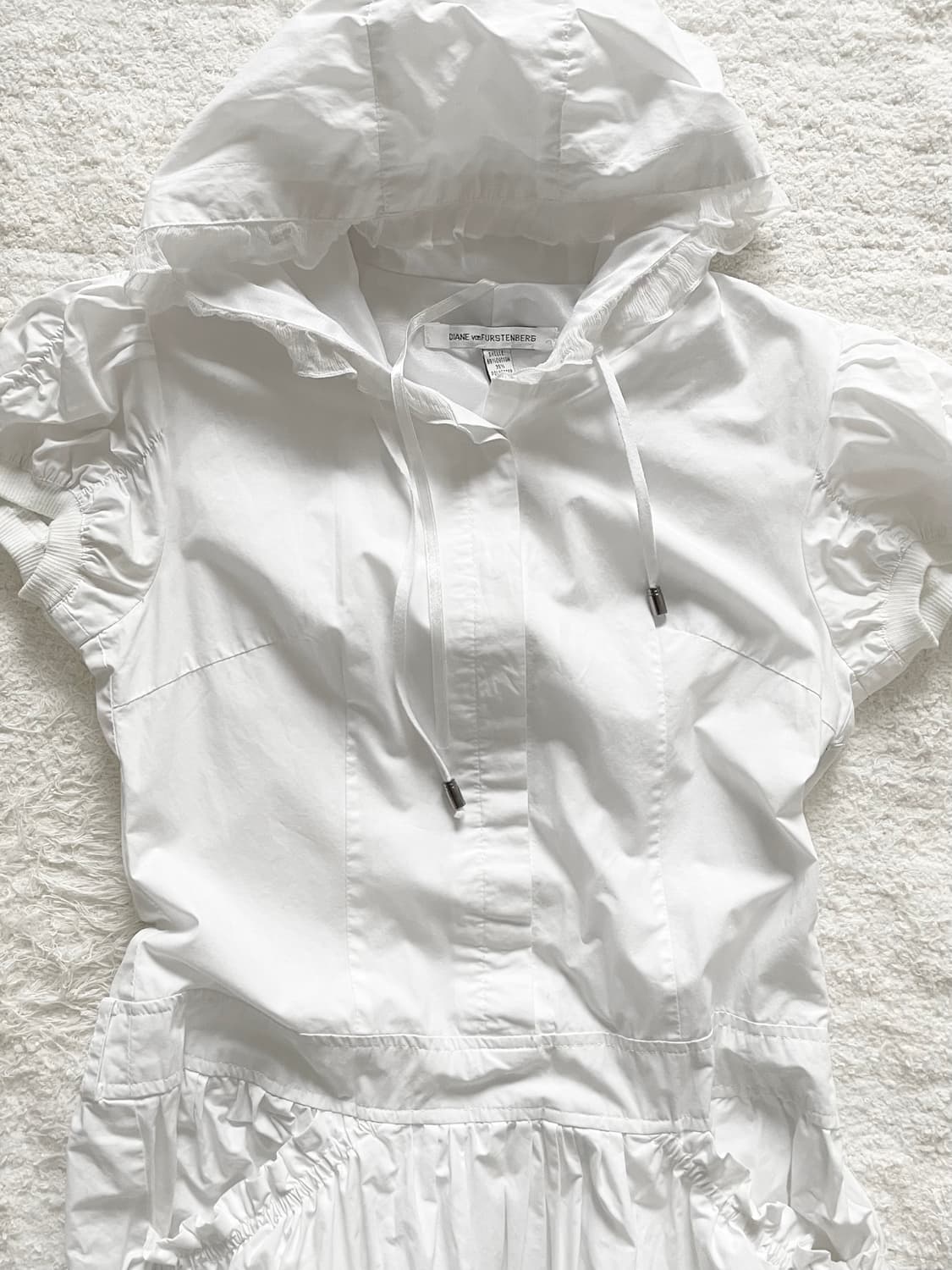 후드 러플 미니 드레스 상품이미지2