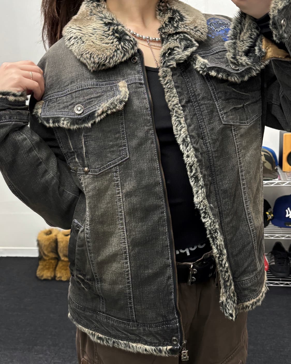 올드 빈티지 워시드 데님 트러커 점퍼 상품이미지3