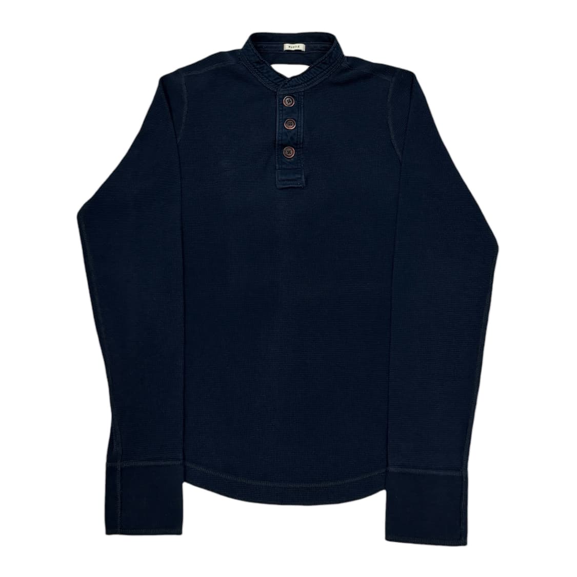 아베크롬비 빈티지 헨리넥 Y2K 긴팔 네이비 M 상품이미지1