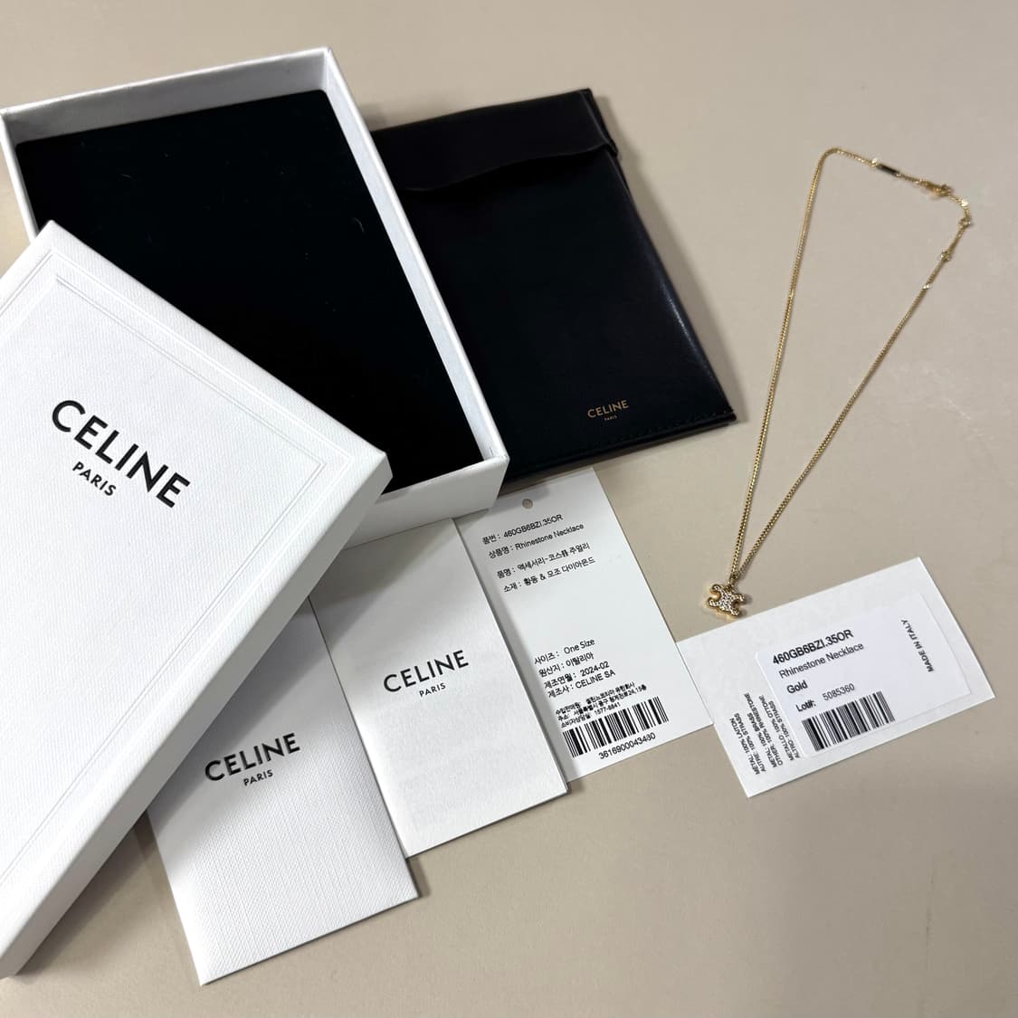 [OS/당일출고]셀린느 트리옹프 라인스톤 목걸이 상품이미지2
